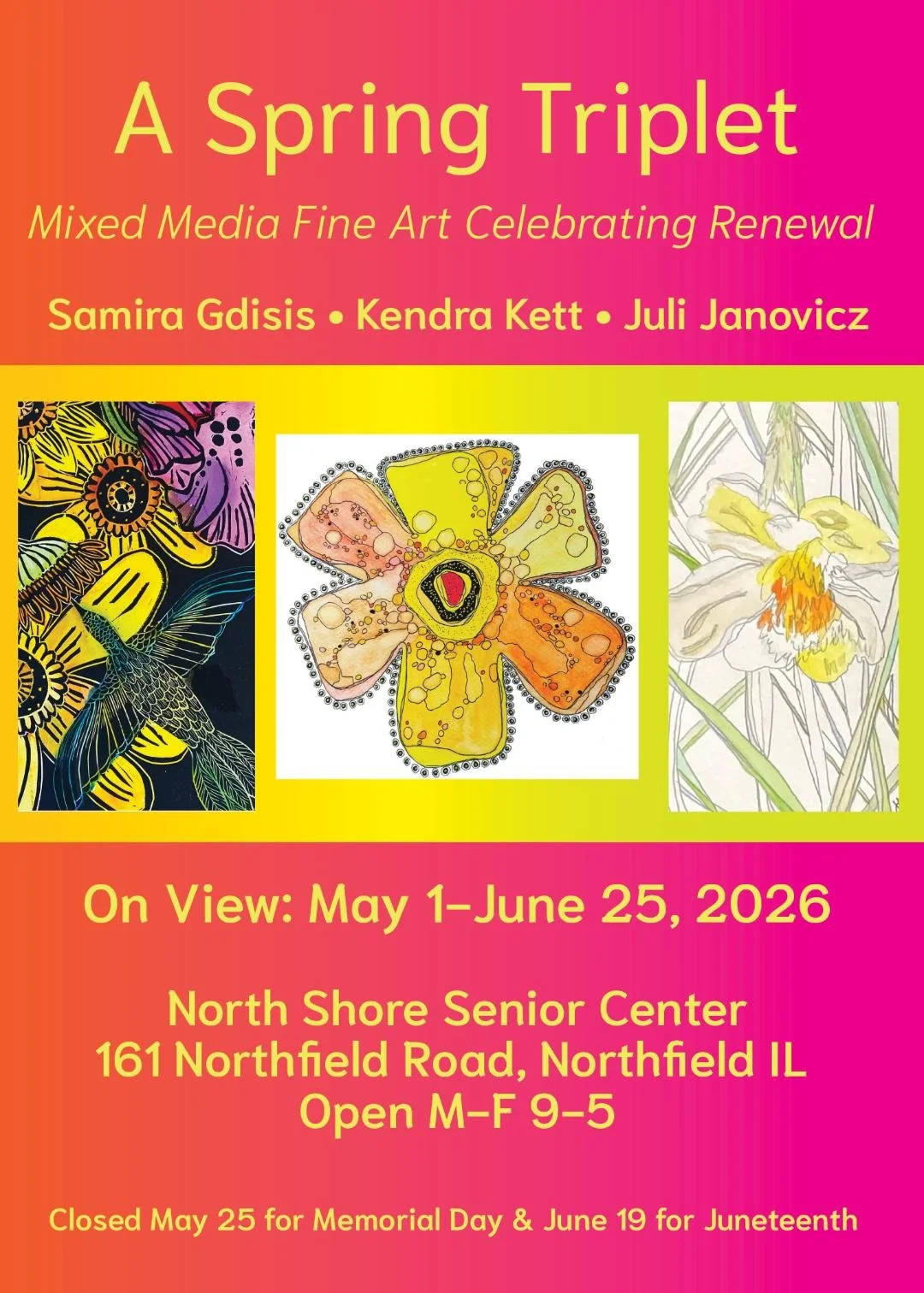 A Spring Triplet: Celebrating Spring's Renewal | Fine Art by Juli Janovicz, Samira Gdisis &amp; Kendra Kett