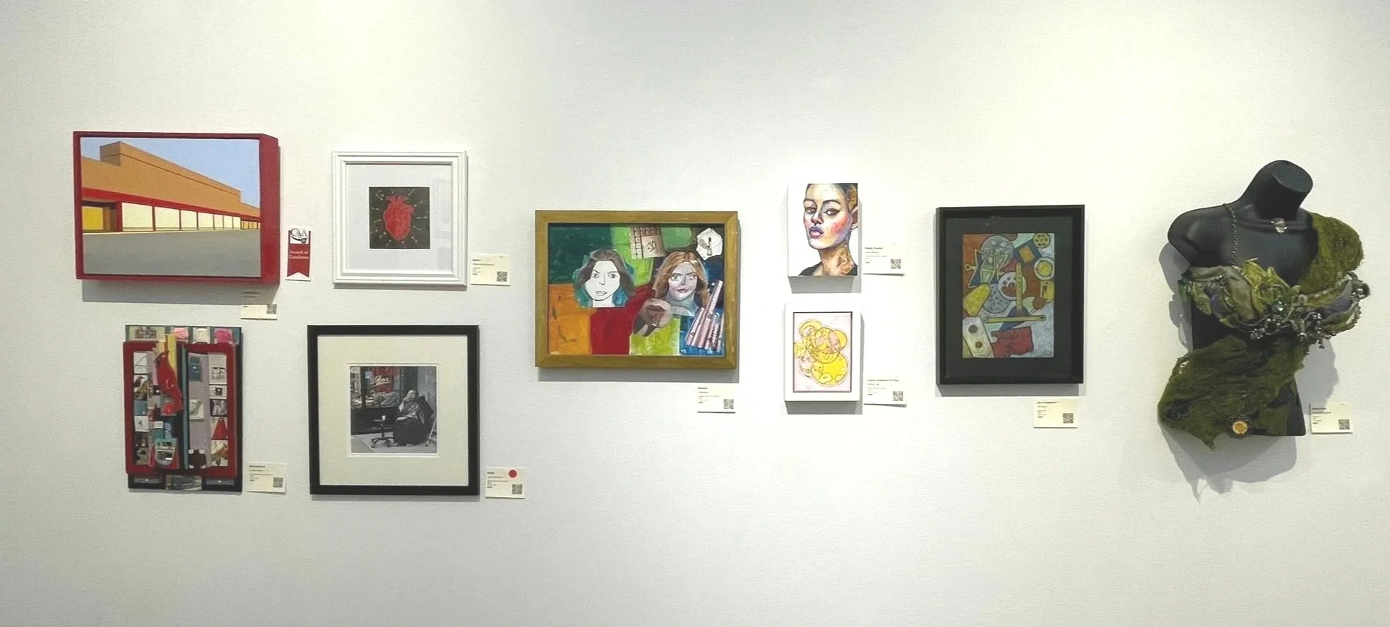 Elmhurst Artists' Guild Gallery at the Elmhurst Art Museum (Elmhurst IL) -- Chicago Alliance of Visual Artists Small Works Exhibition 2026 -- Cellular Anatomy of a Hug 