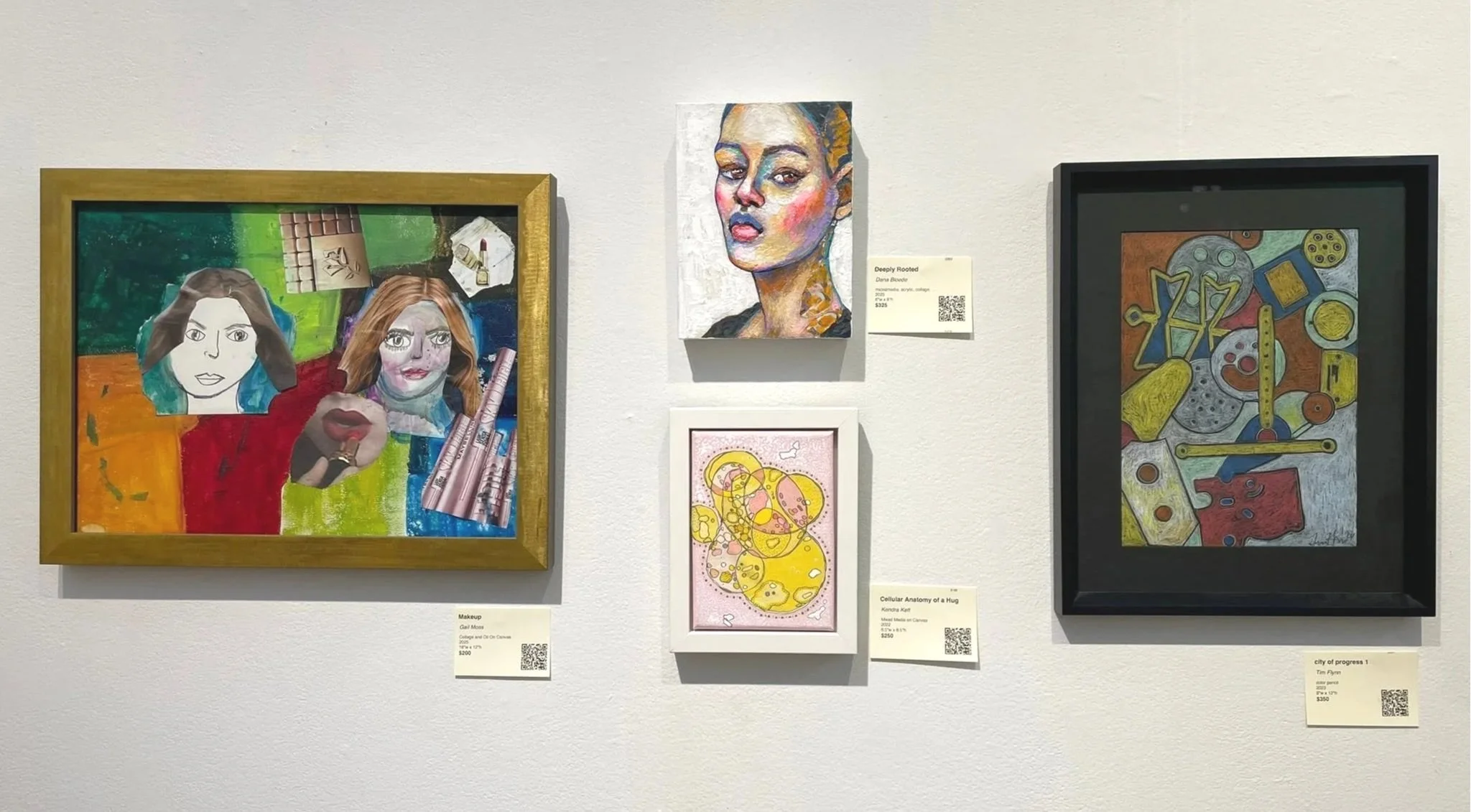 Elmhurst Artists' Guild Gallery at the Elmhurst Art Museum (Elmhurst IL) -- Chicago Alliance of Visual Artists Small Works Exhibition 2026 -- Cellular Anatomy of a Hug 