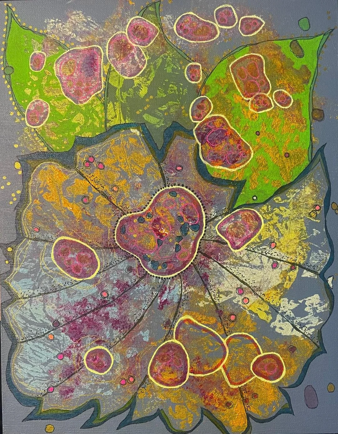 Spring Pollen 11 x 14 Mixed Media on Wood Panel $350 