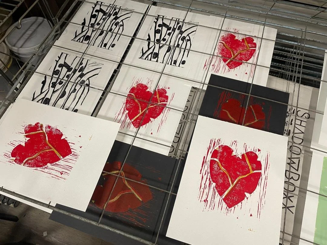 Printmaking at ShadowBoxX Gallery (Waukegan IL)