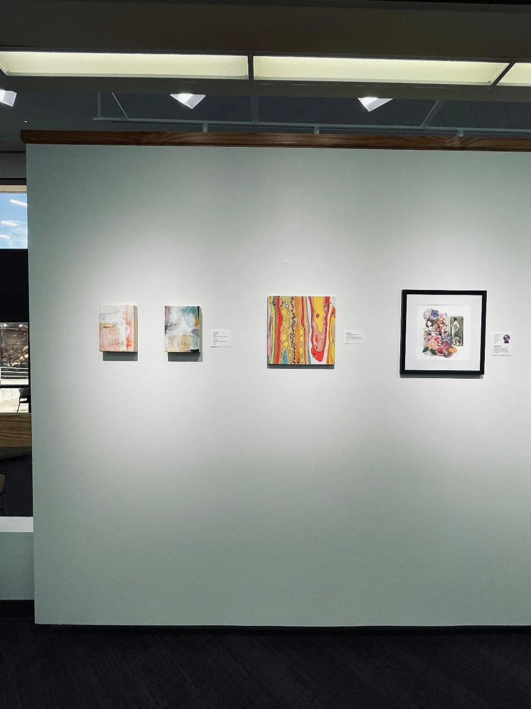 Robert T Wright Community Gallery of Art at the College of Lake County (Grayslake IL) 2025 Recent Works Juried Exhibition "The Perplexing Nature of the Happy-Sad State" Juror Anthony Adcock (third from left)