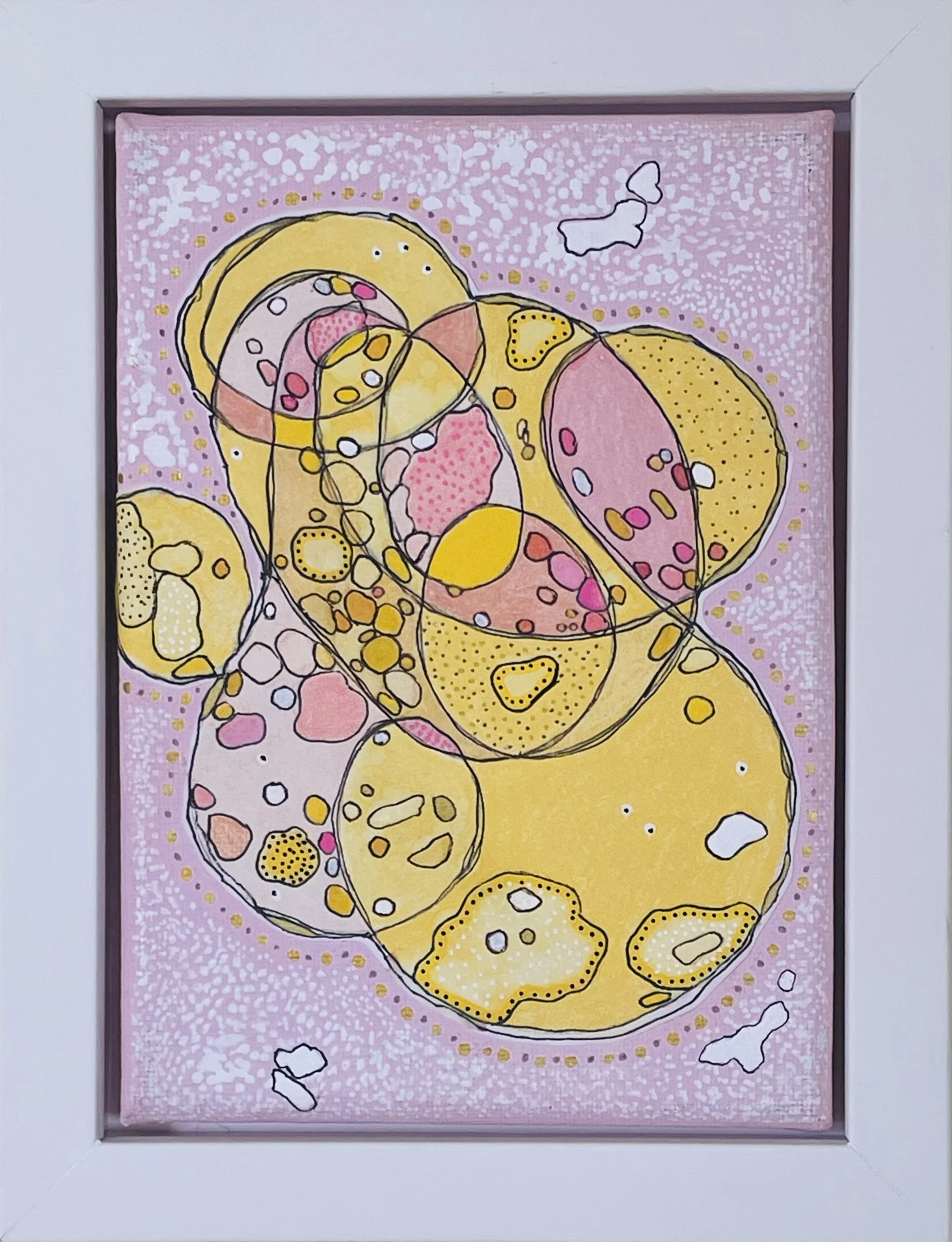 Cellular Anatomy of a Hug 9 x 7 Mixed Media & Acrylic on Canvas $250 