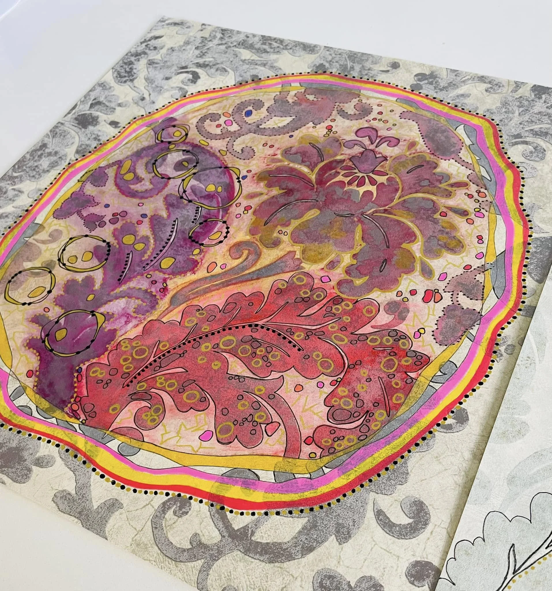 Work in Progress on Vintage Wallpaper