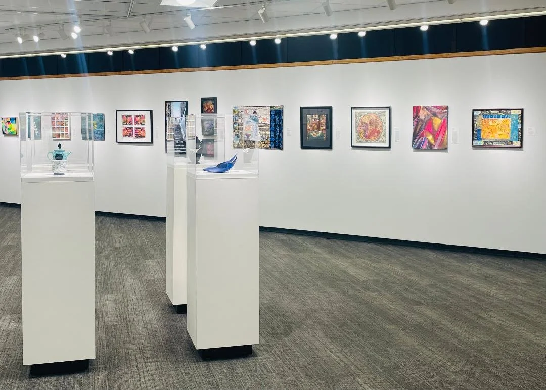 Robert T Wright Gallery of Art at the College of Lake County -- Grayslake IL --  Annual Members Exhibition 2026 -- Curated by Ann Rintz ("Home is Where the Cells Are" -- 3rd from right)