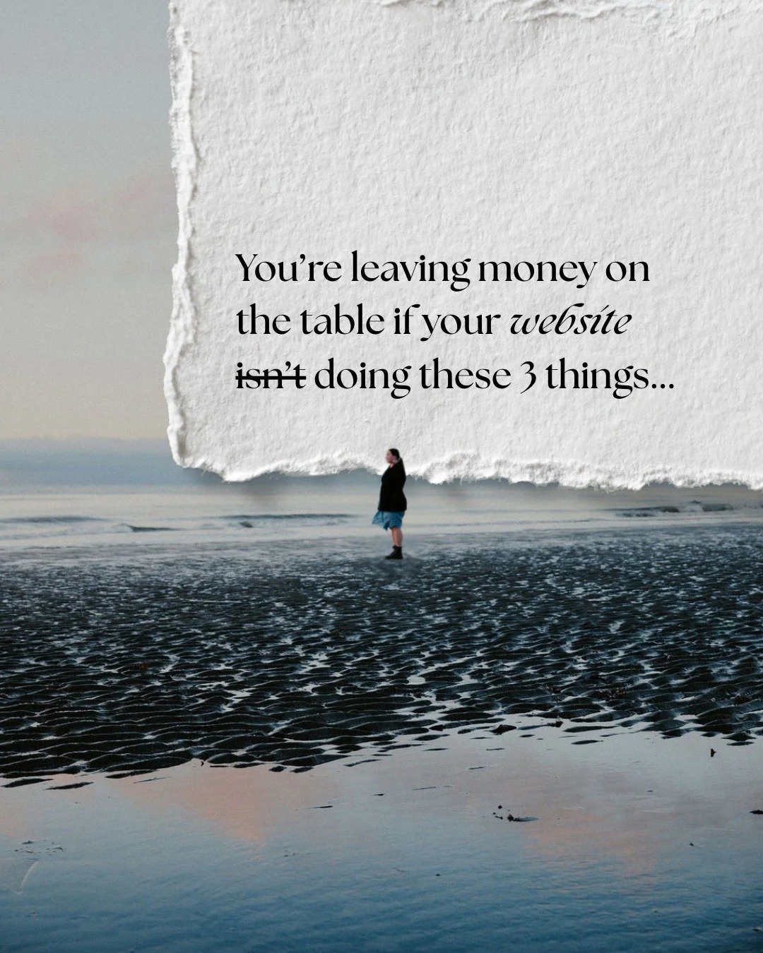 If your Dream Client can&rsquo;t envision you in their life, it's costing You AND them. 

And while these are 3 things that every website should have to help drive connection, if you don't have a website or your current one isn&rsquo;t reflecting the