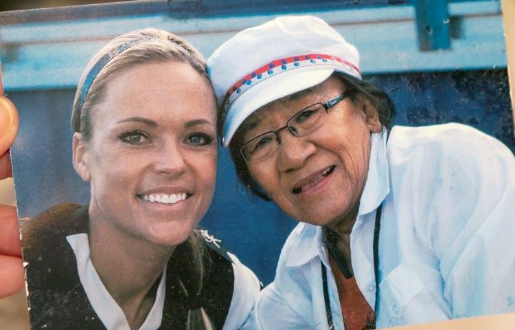  Norma Jean Don with former University of Arizona softball pitcher Jennie Finch in 2010. Photo Courtesy of Norma Jean Don 
