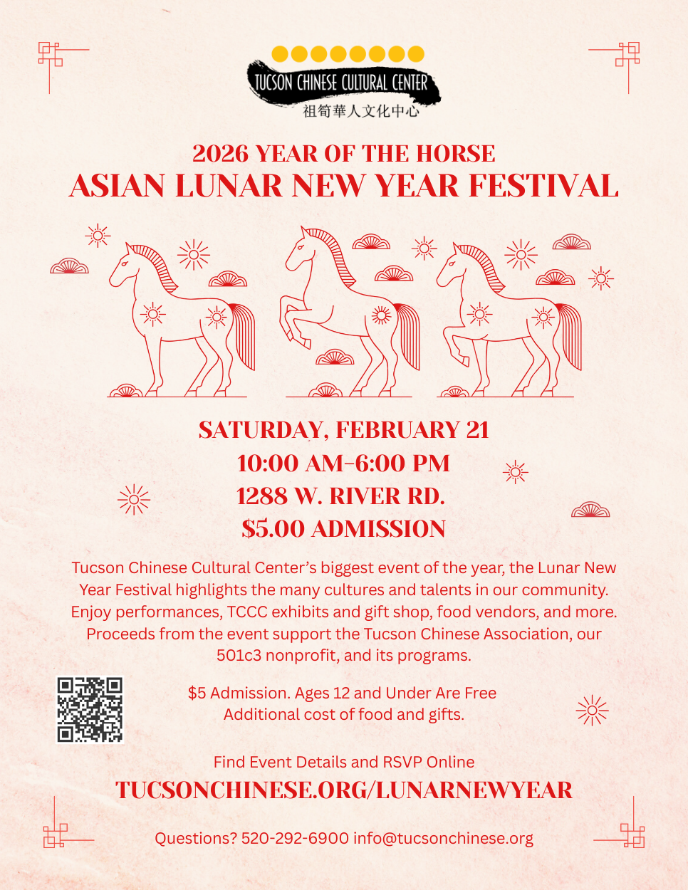 Asian Lunar New Year Festival: Year of the Horse (Tickets Sold at the Door)