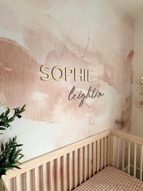 Personalized Two Piece Wooden Wall Script — Love Leighton