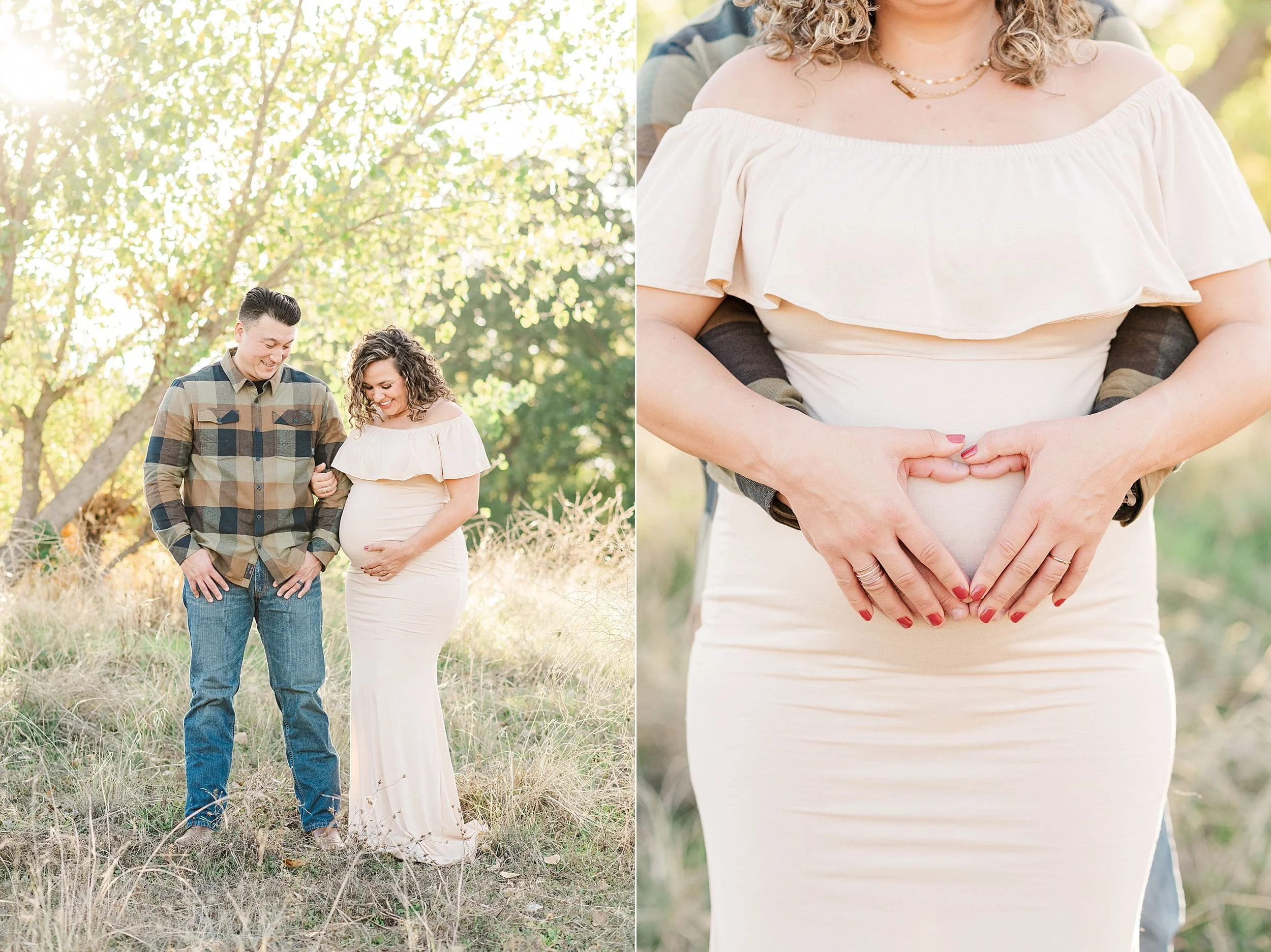 heart shape with hands on baby bump