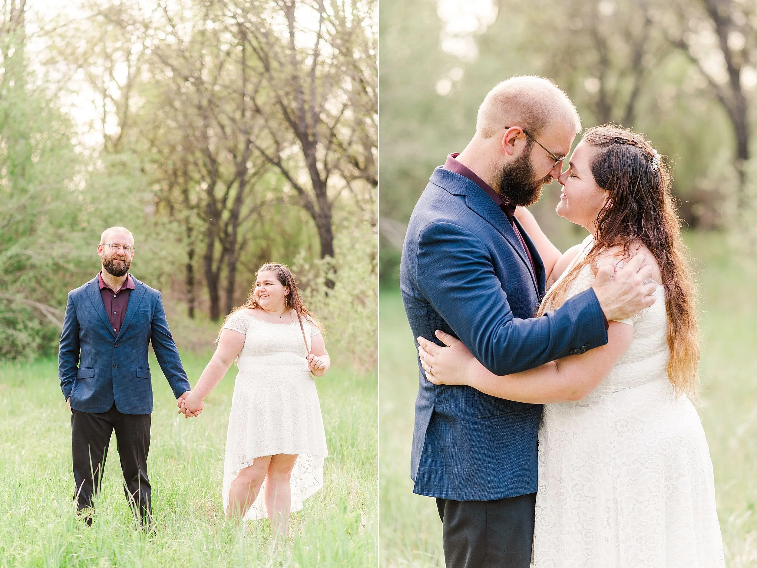 couple with eyes closed and noses touching