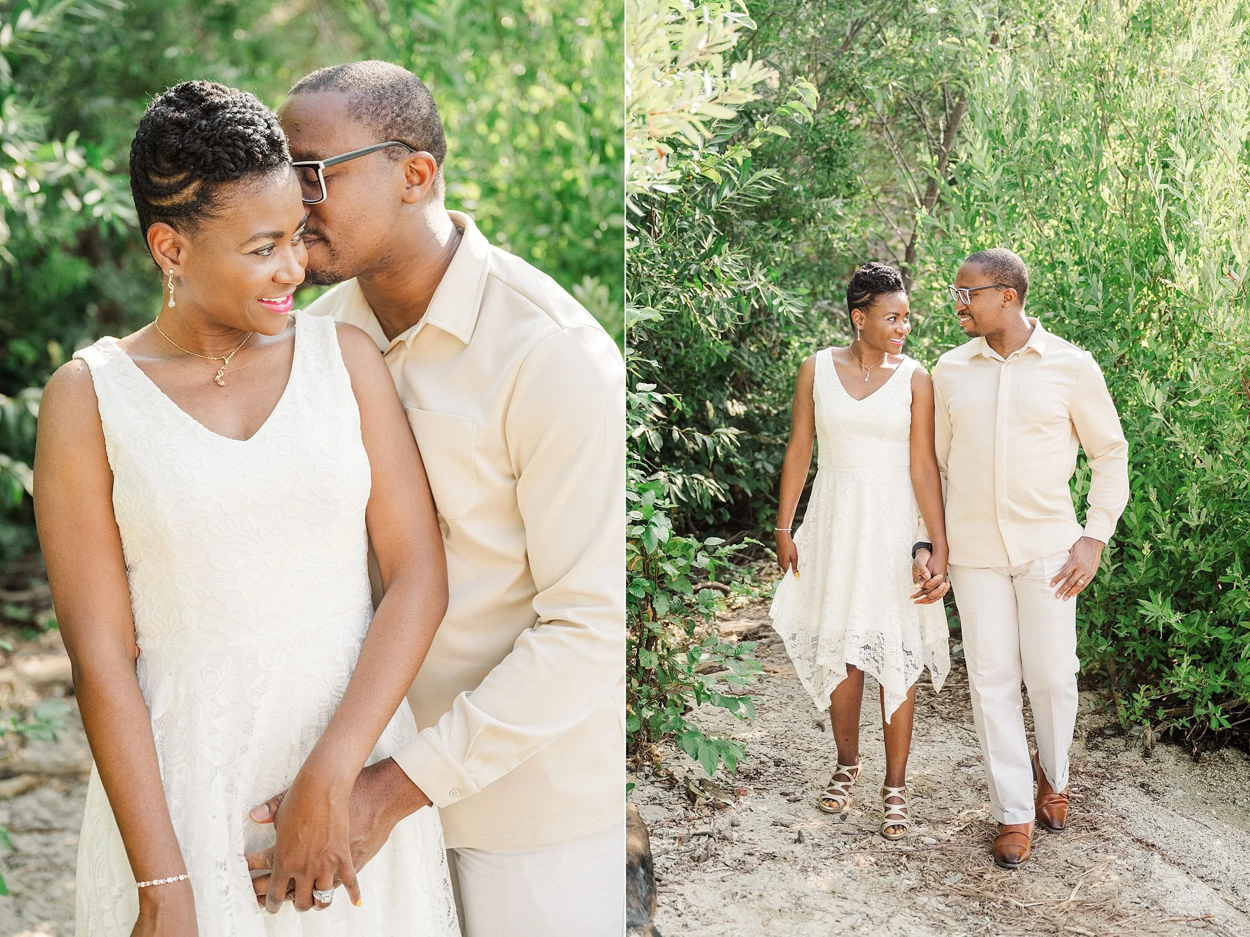 husband and wife walking together