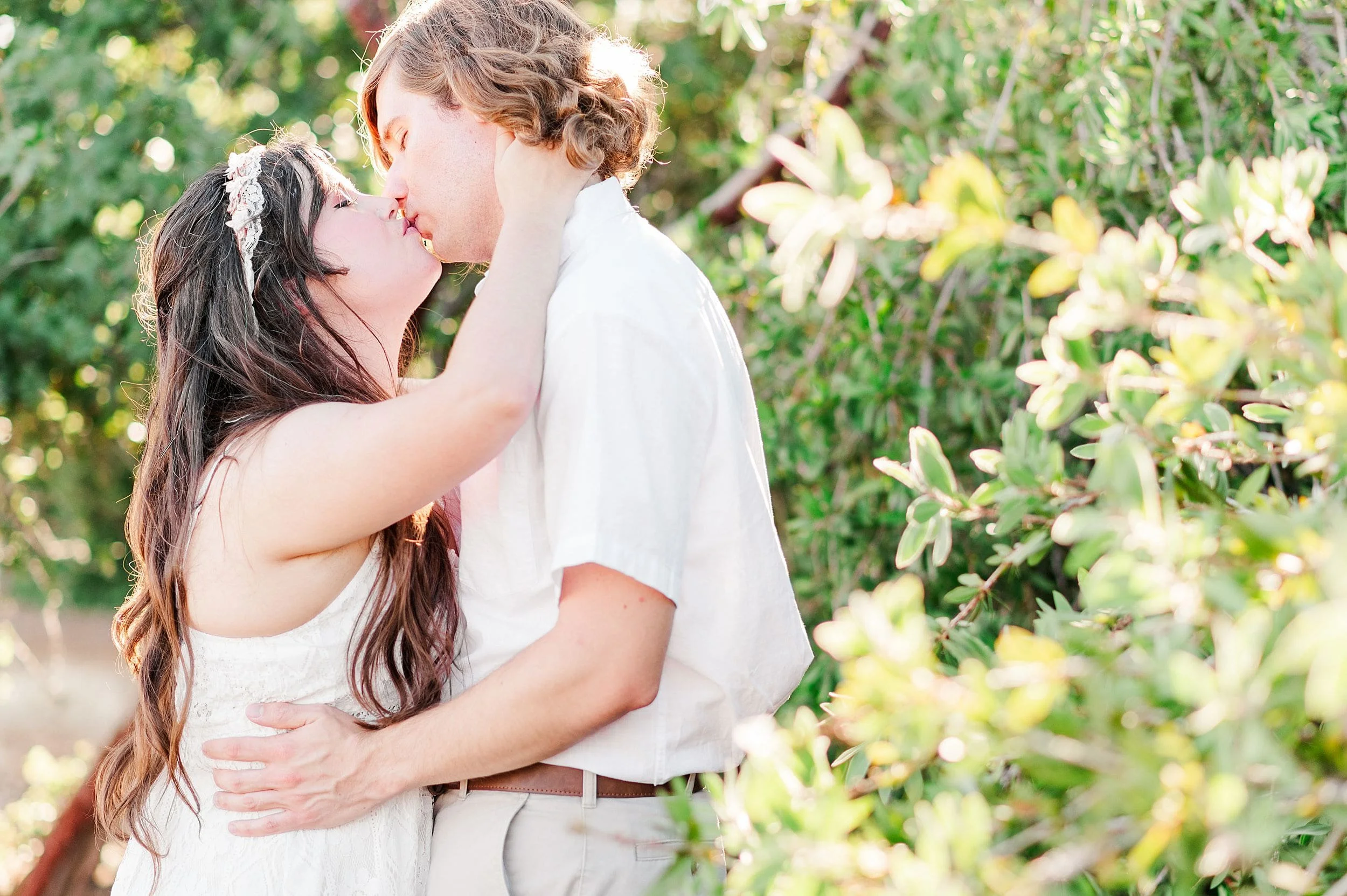 couple sharing a kiss