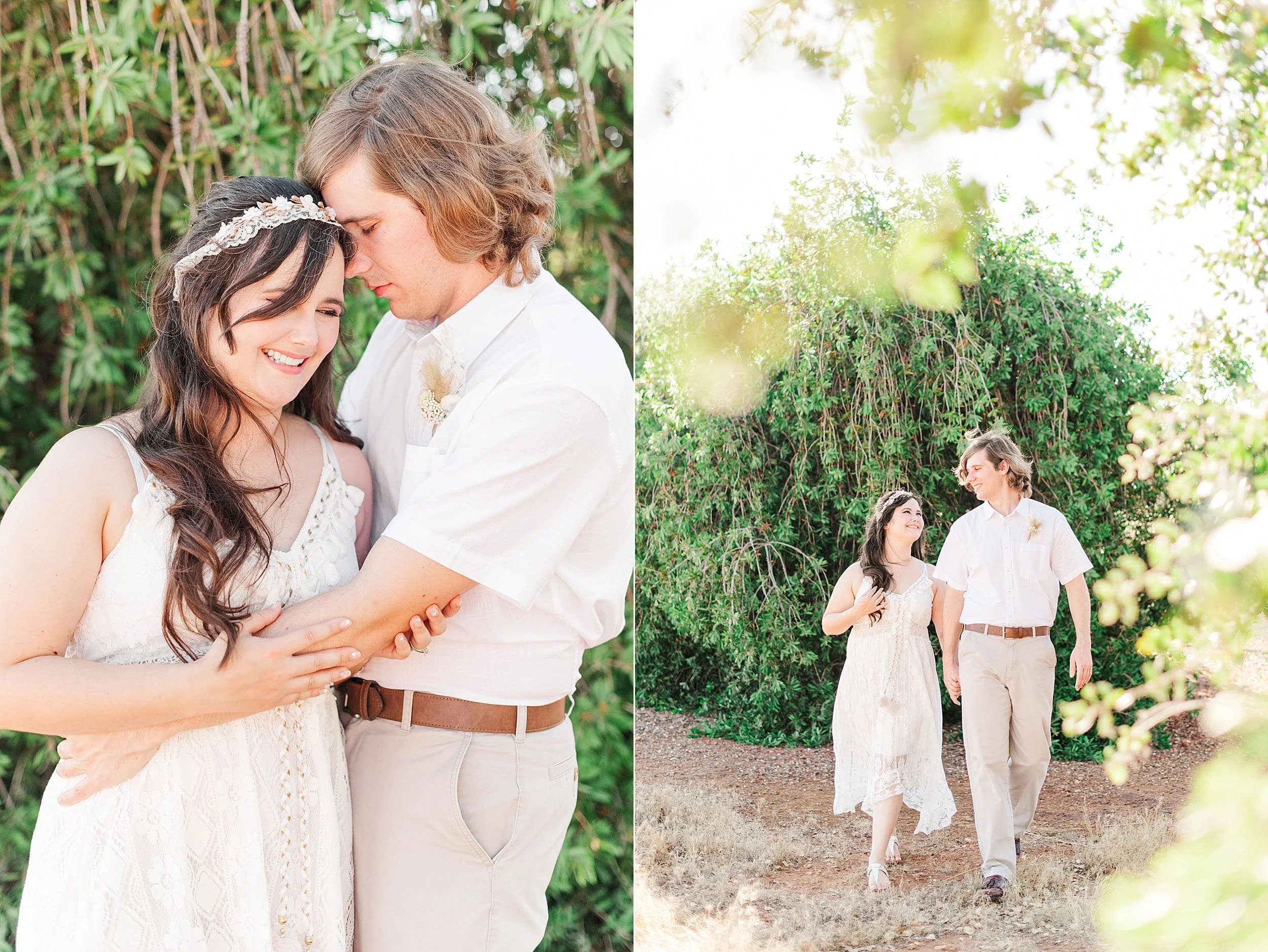man with longer blonde hair holding his fiance