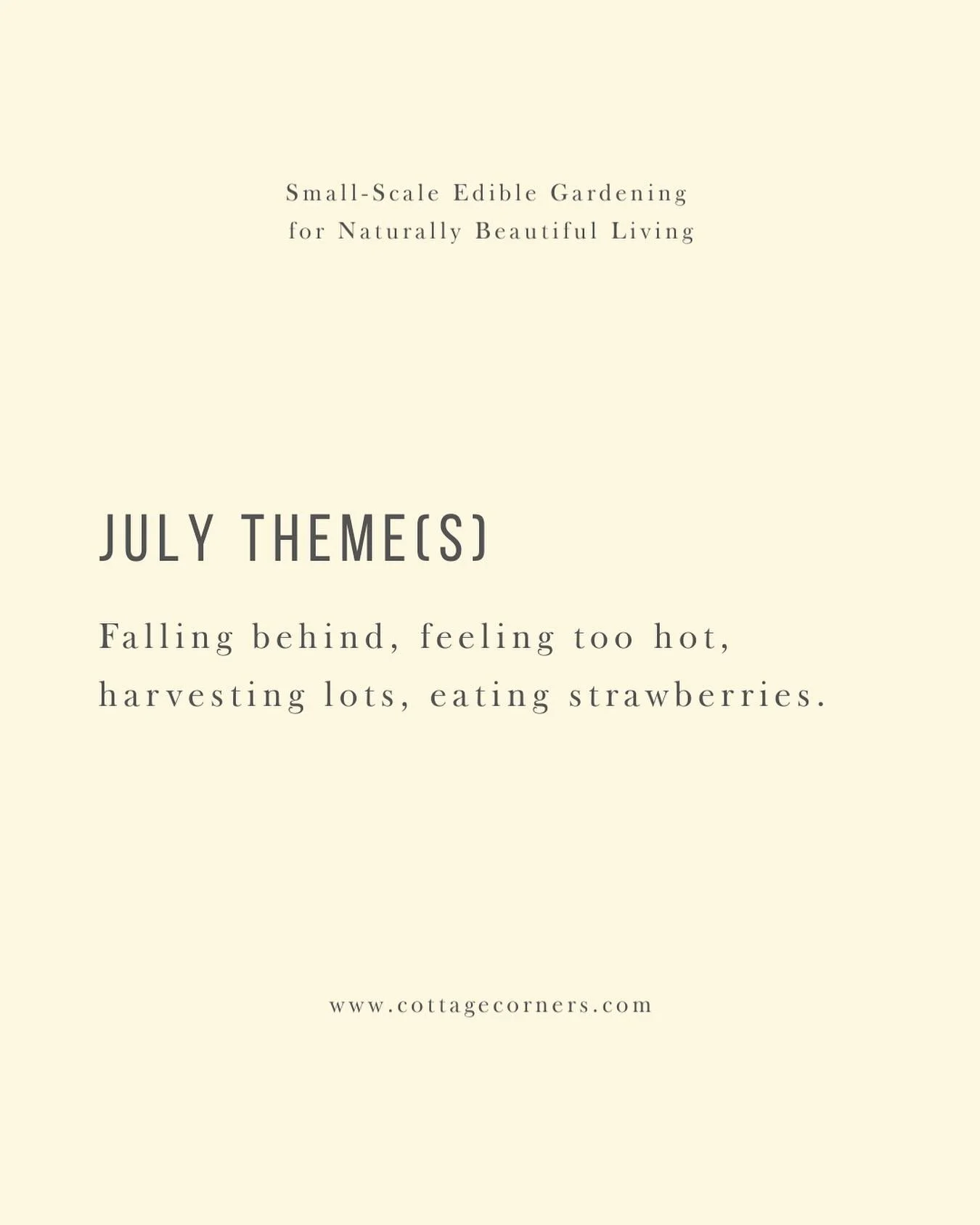 Special emphasis on falling behind 👌🏼

Gardens and gardeners alike are a hot mess in July. 

When I&rsquo;m feeling this way, I find it helpful to make a list. 

Then, when time allows, check off a few tasks and you&rsquo;ll be amazed at how quickl
