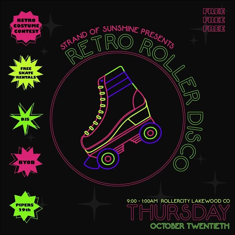Boogie down in the blacklight and celebrate my 29th birthday with me at Roller City this Thursday! Costume contest, live DJ&rsquo;s, free skate rentals, lazers, lights, camera, action! 🪩🥳🎉🕺🏼💃🏼