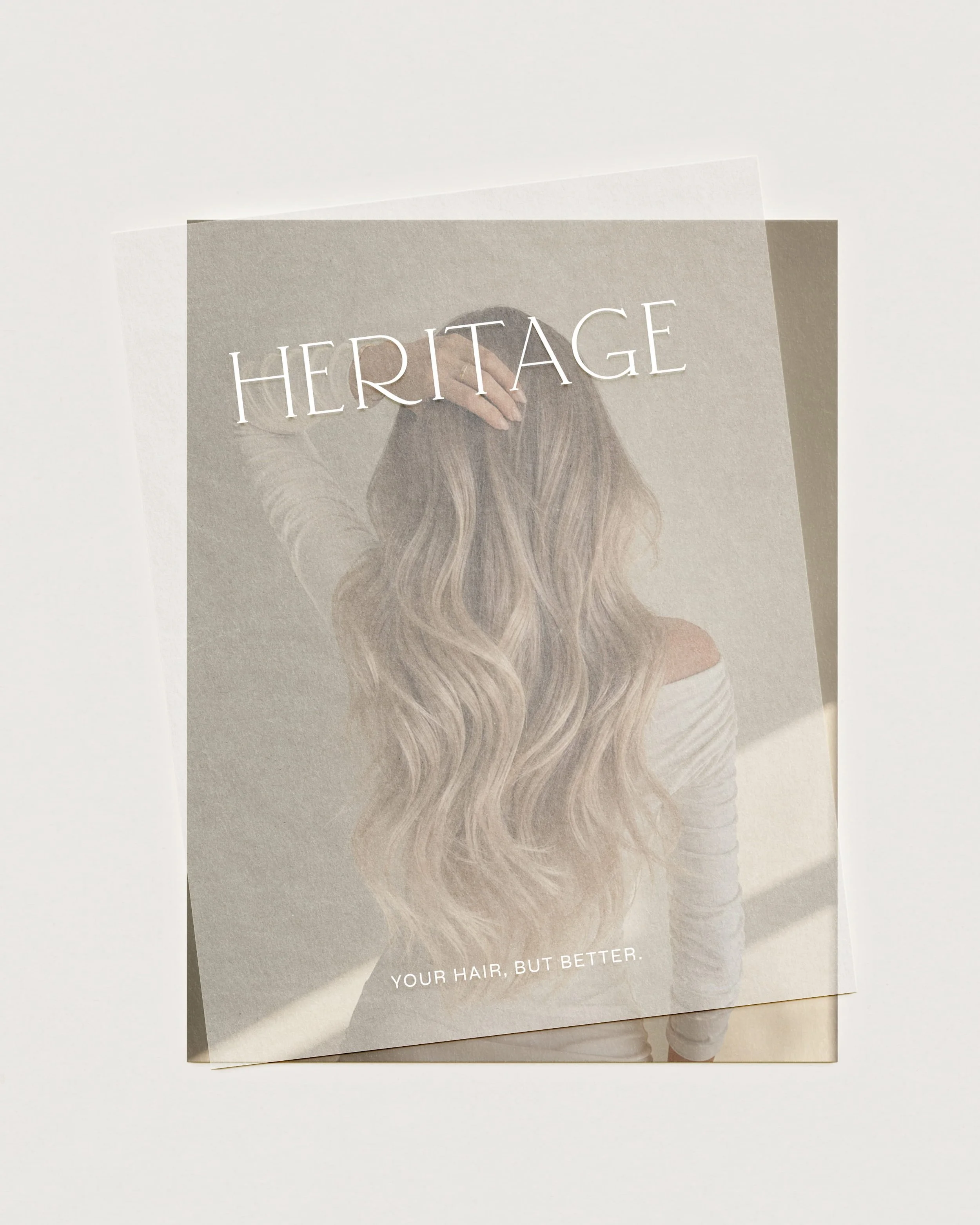 Professional beauty brand identity designed for a hair extension business
