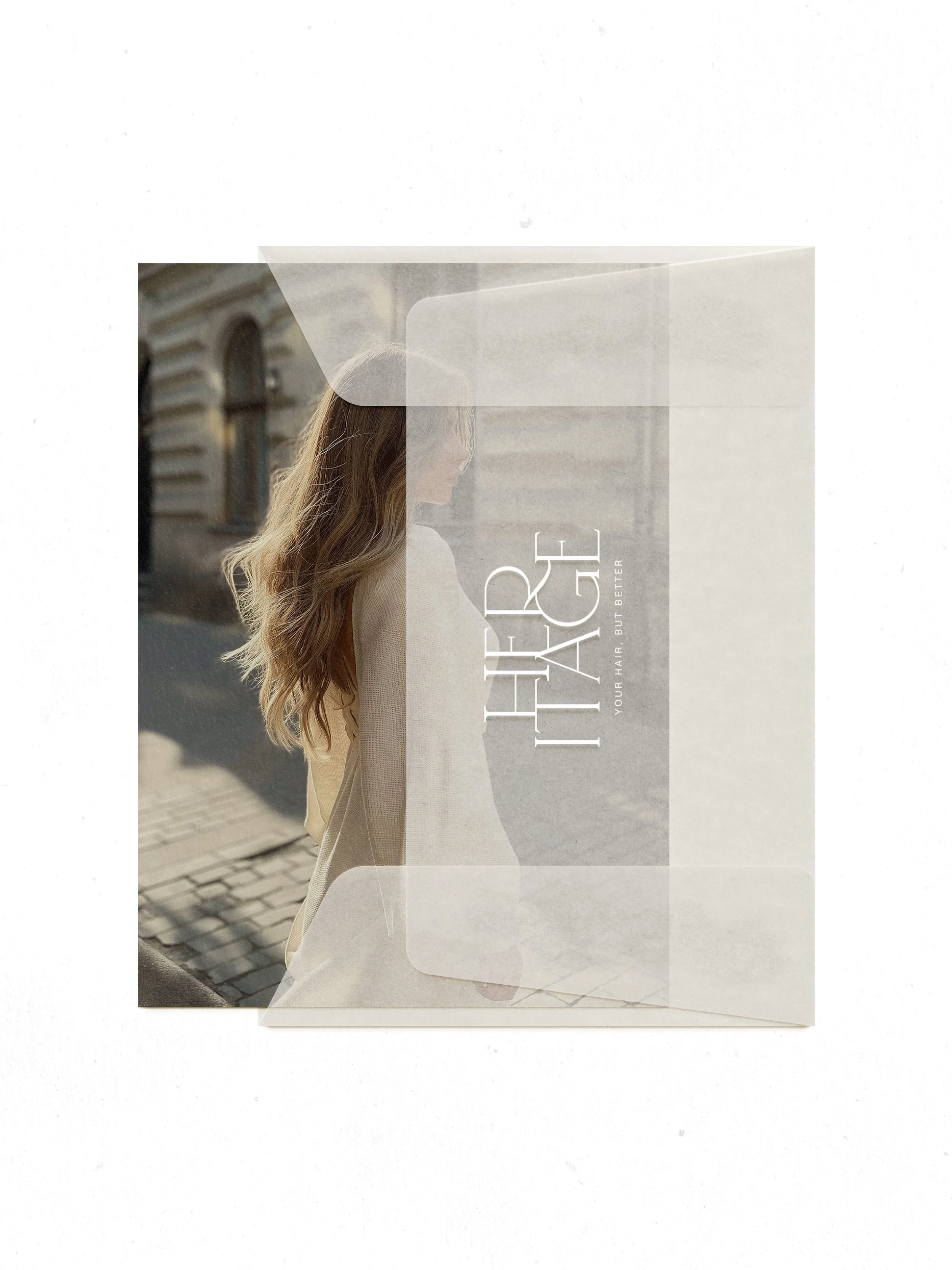 Hair extension brand design featuring a modern logo and cohesive visual identity