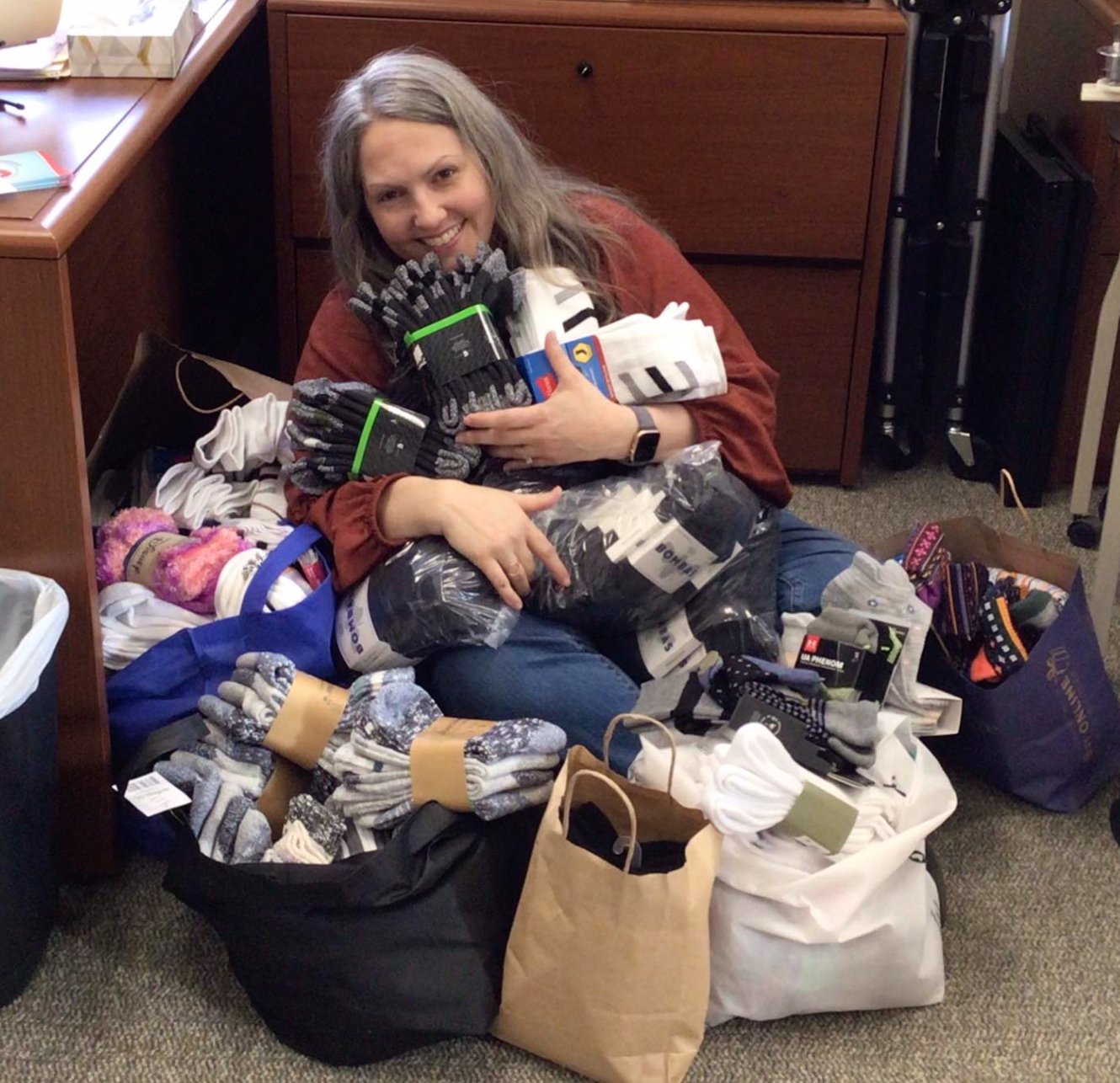 Socks Collected at Parsippany Library