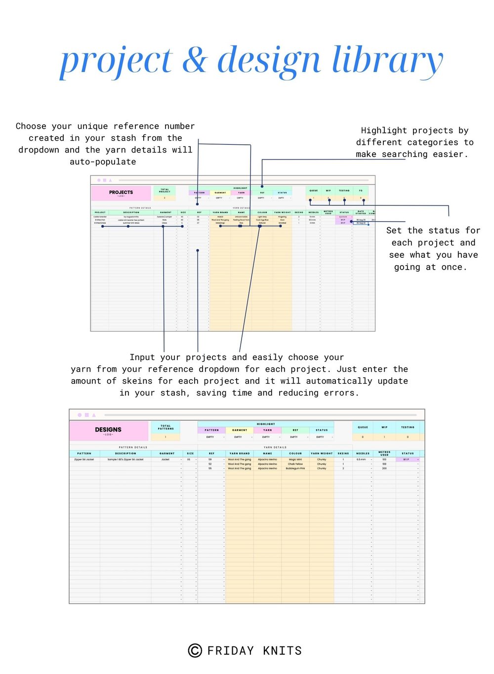 Create a Knitted Design Chart using an Excel Spreadsheet – Color Notes  Yarn, LLC