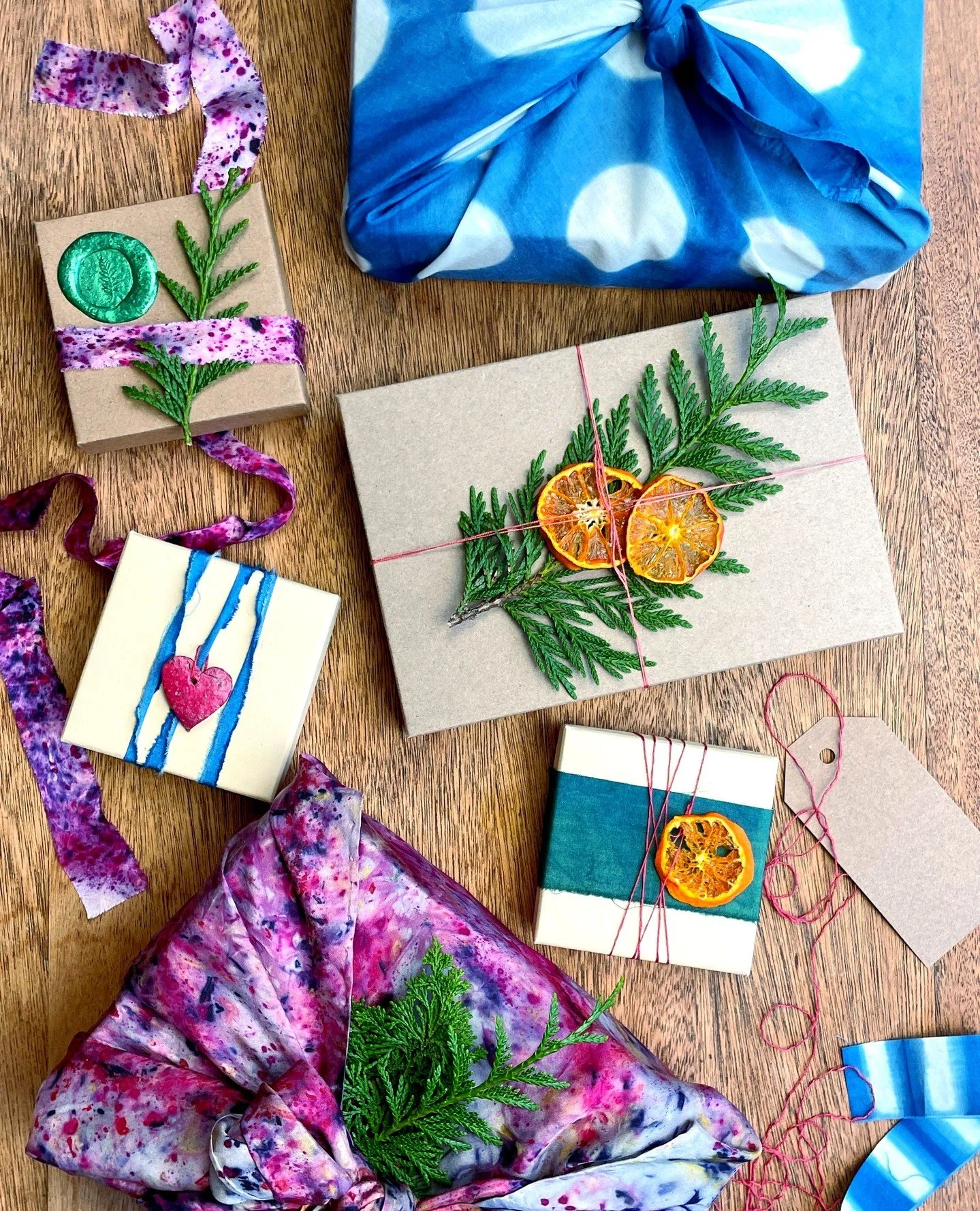 While we do have some Nightmare Before Christmas themed paper the teenagers love, reusable, eco-friendly, natural gift wrap is always my favorite. If you need some last minute wrapping inspo, I have some ideas written up in a blog post on my website.