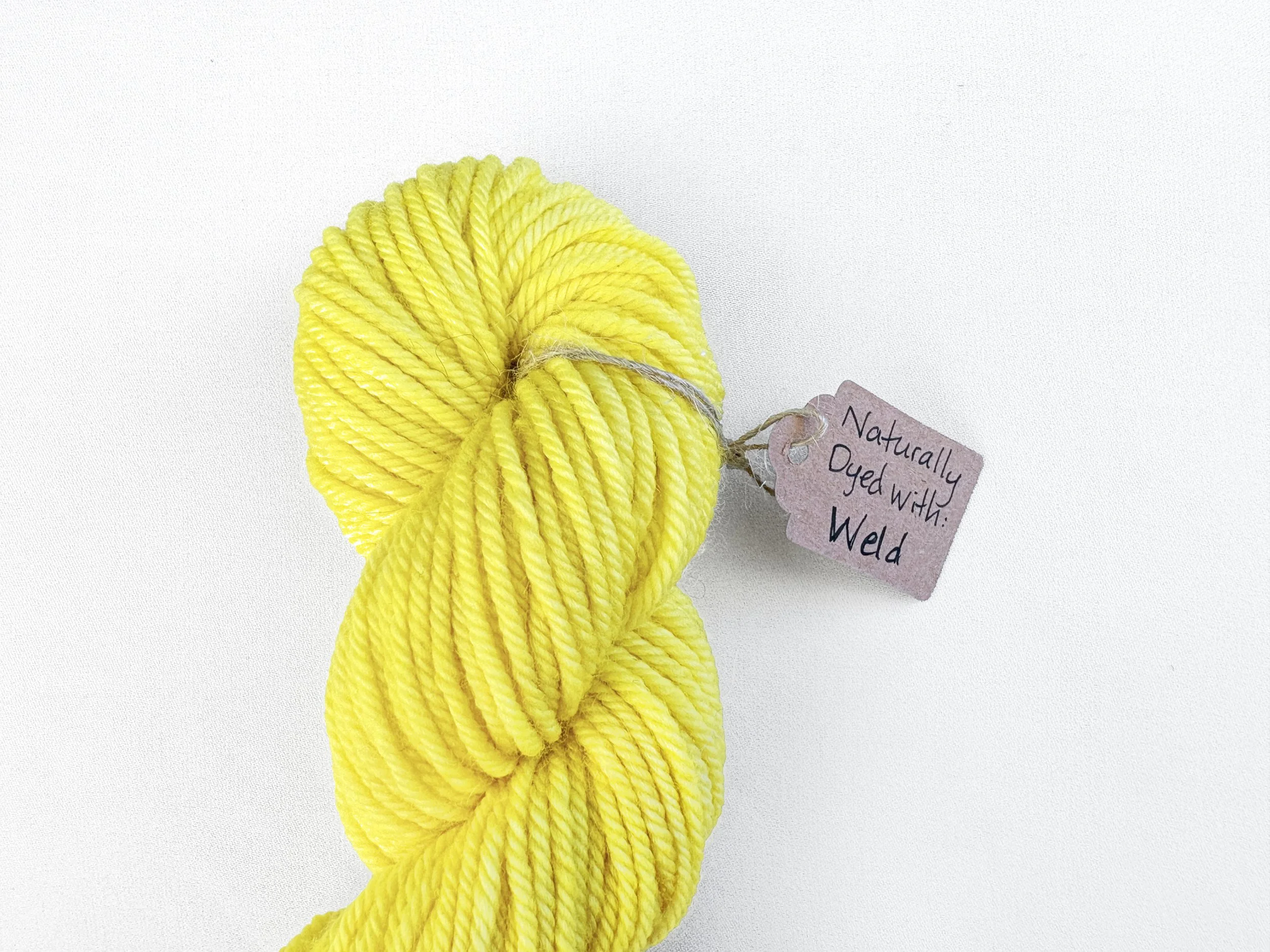 Yellow Merino Wool Mini-Skein, Plant Dyed