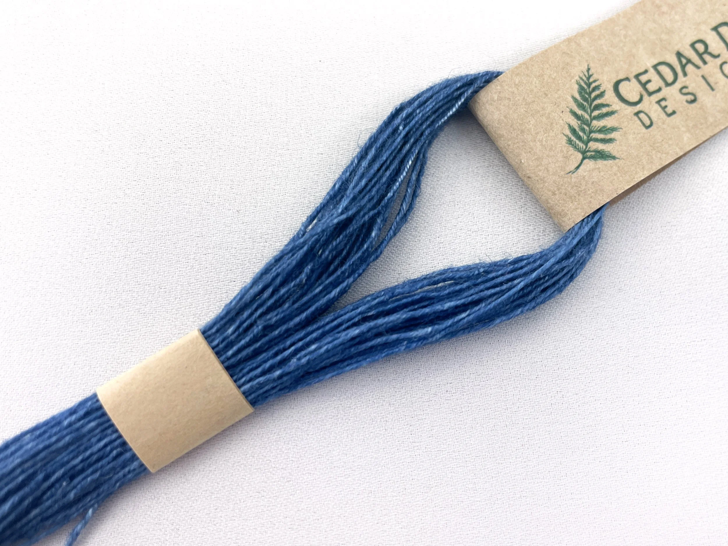 Blue Indigo Dyed Linen Thread