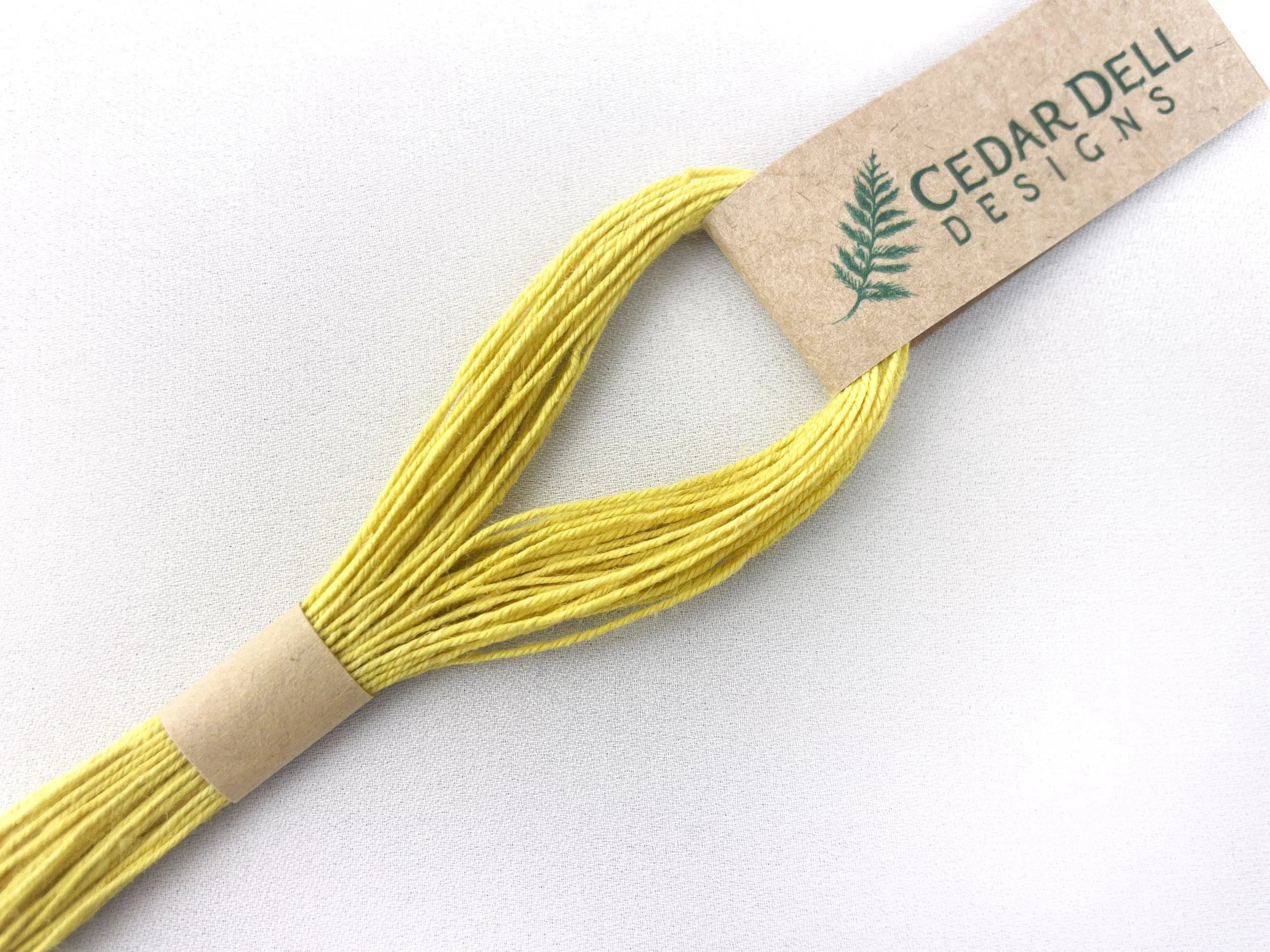 Yellow Plant Dyed Linen Thread
