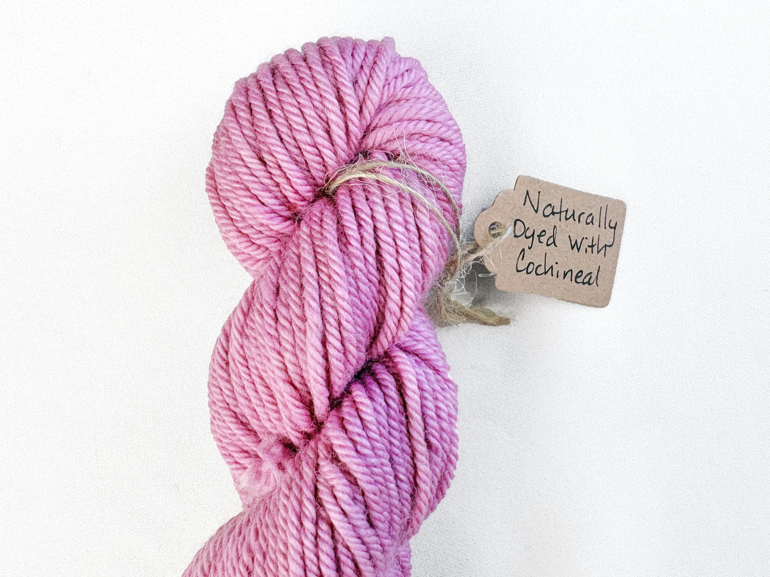 Pink Wool Mini-Skein, Naturally Dyed
