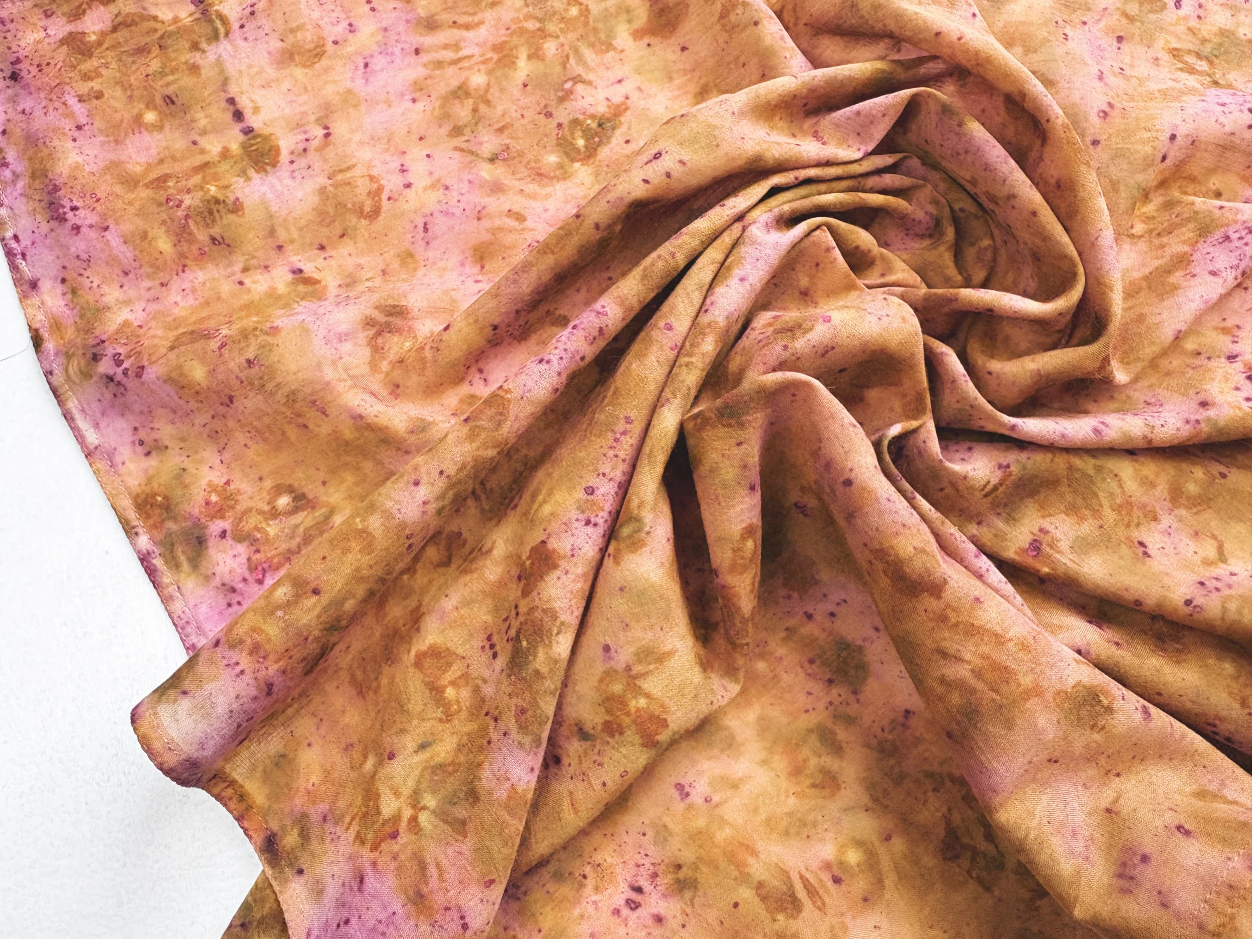 Orange and Pink Speckles Organic Cotton Bandana