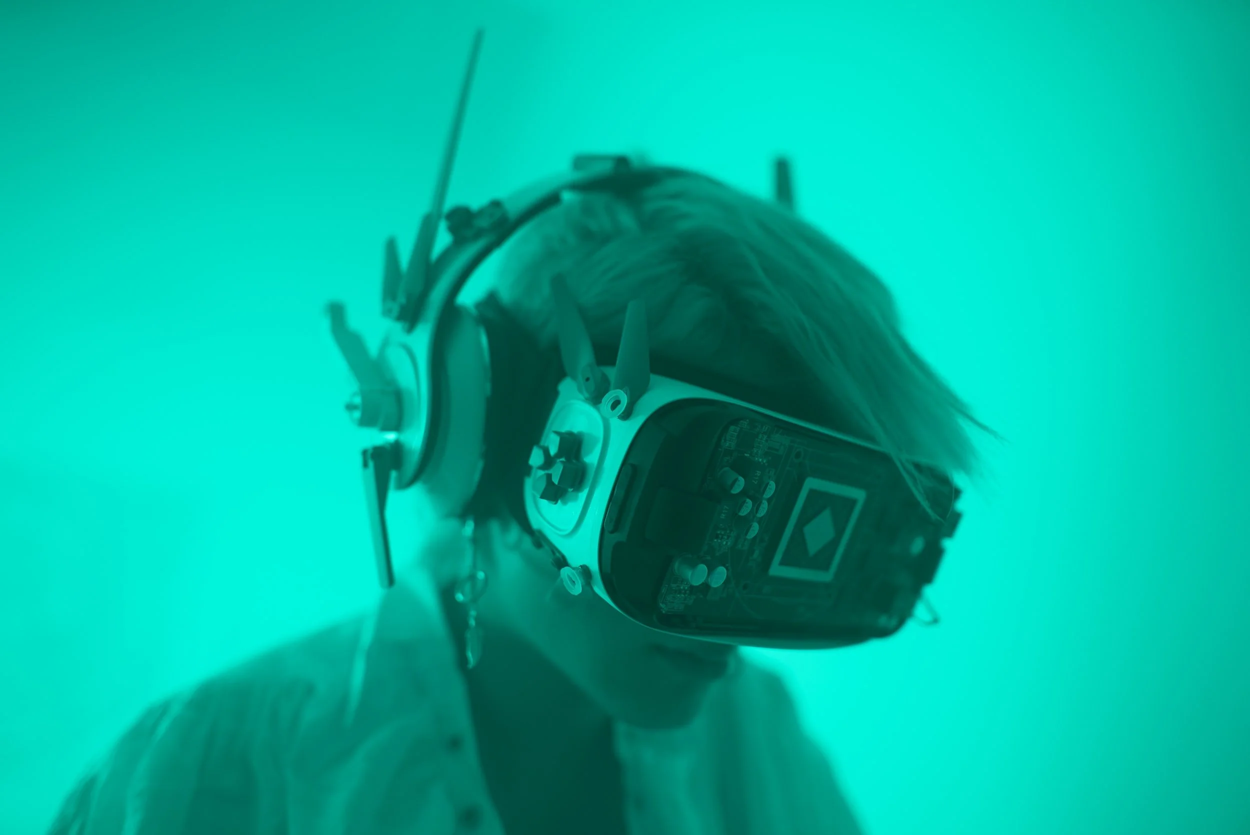 a person using VR