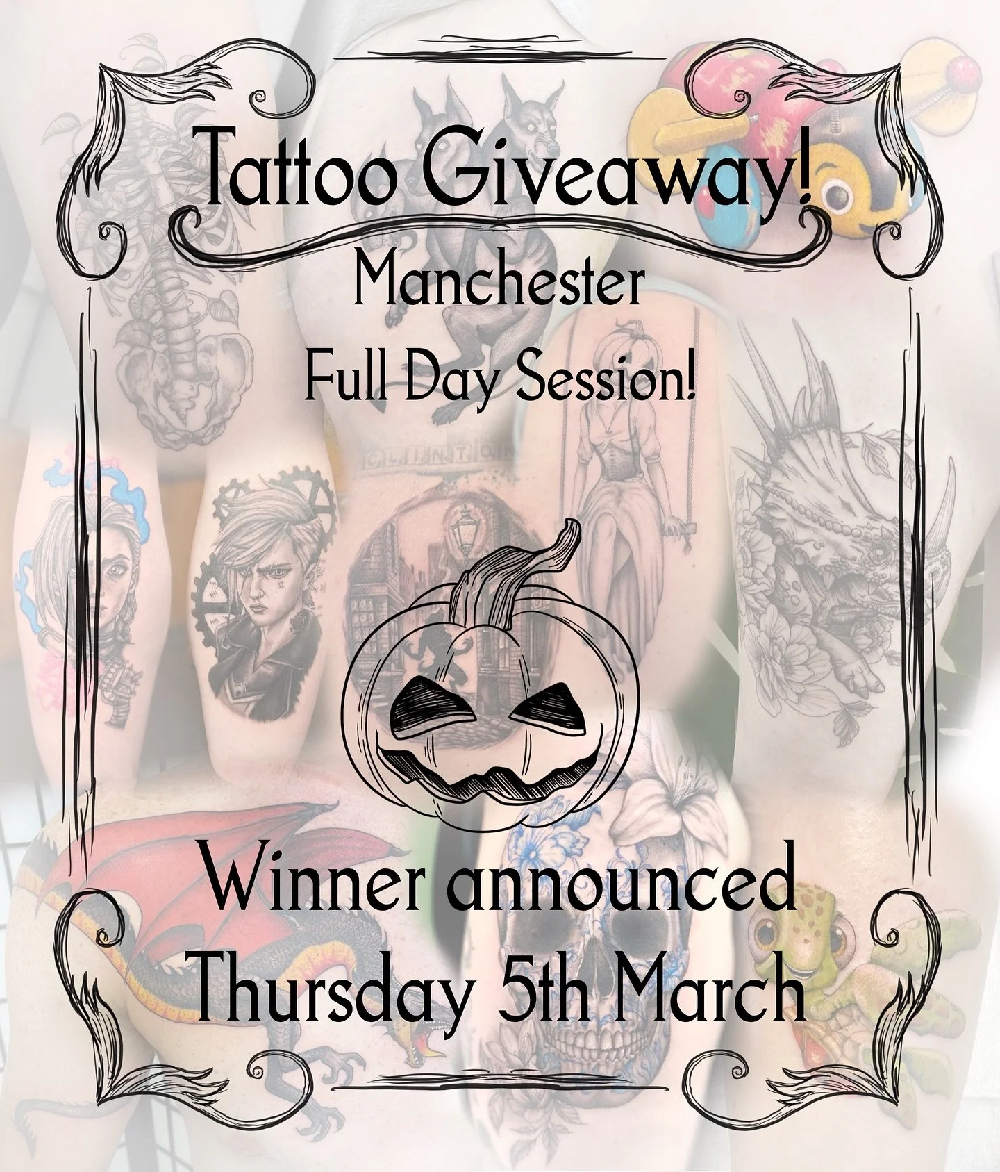 Tattoo Giveaway!
HOW TO ENTER- DETAILS BELOW!
I&rsquo;m giving one person a full day session with me valued at &pound;500!

TO WIN, here&rsquo;s all you&rsquo;ve got to do...

1.  FOLLOW @rebecka_tattoos Instagram page. 
2.  TAG your friends on this 