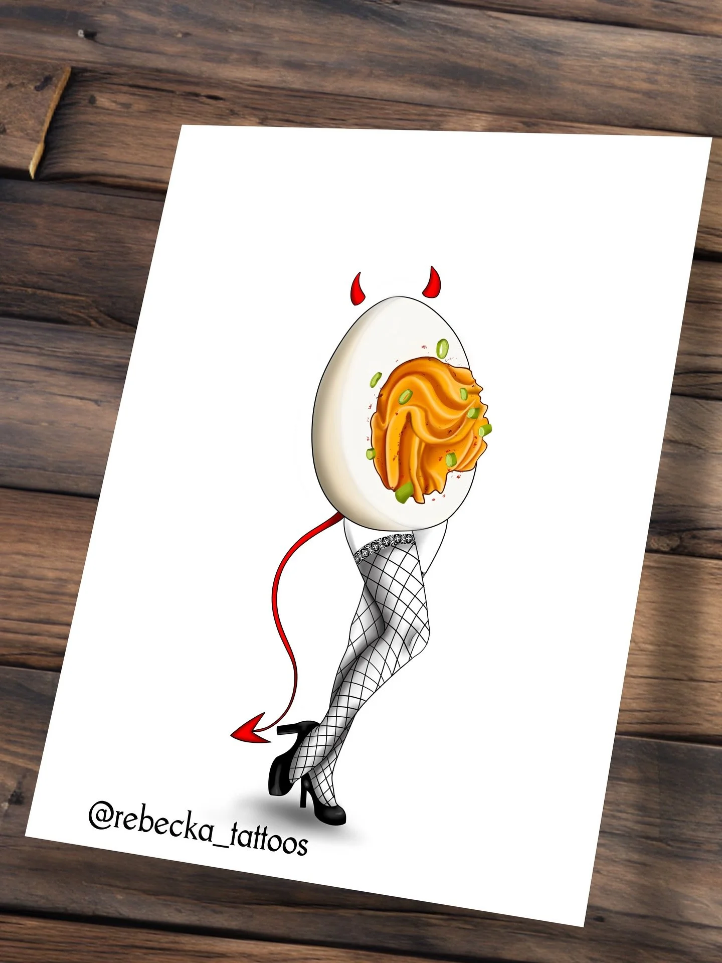 Deviled egg tattoo design available 
#devilledegg #tattoodesign #tattooflash #manchester #uk#tattooartist #manchestertattooartist