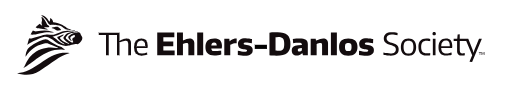 Logo of The Ehlers-Danlos Society with a stylized zebra head on the left and the organization's name on the right