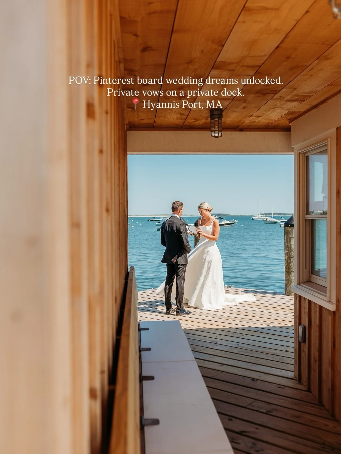 When the Pinterest board comes to life ✨

A magical August Cape Cod wedding day, and maybe my favorite private vow spot of all time.  A big shout out to The Hyannis Port Yacht club @thehpyc for being always so accommodating to couples. 

Photography: