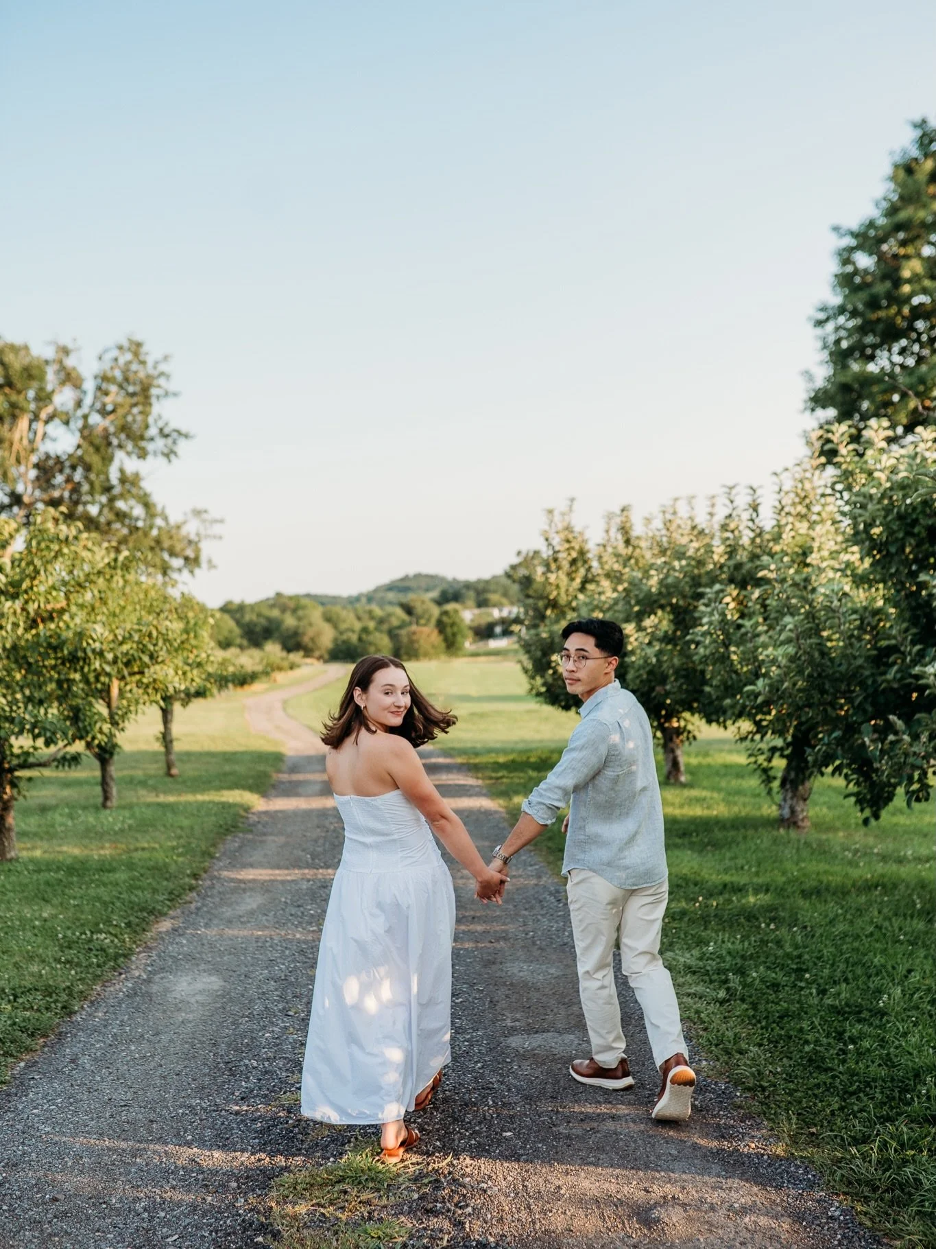 Guys why have I never done anyone&rsquo;s engagement photos at their venue before?! How is this a first in I don&rsquo;t even know how many years. 
We walked the property planning for next summer, saw how gorgeous the flowers looked &amp; how the sun