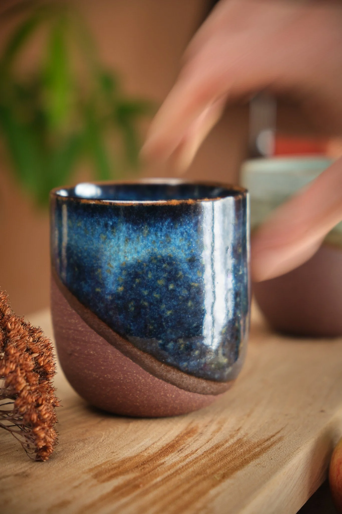 Tasse à thé / Gobelet - Terre Rouge émail Nuit