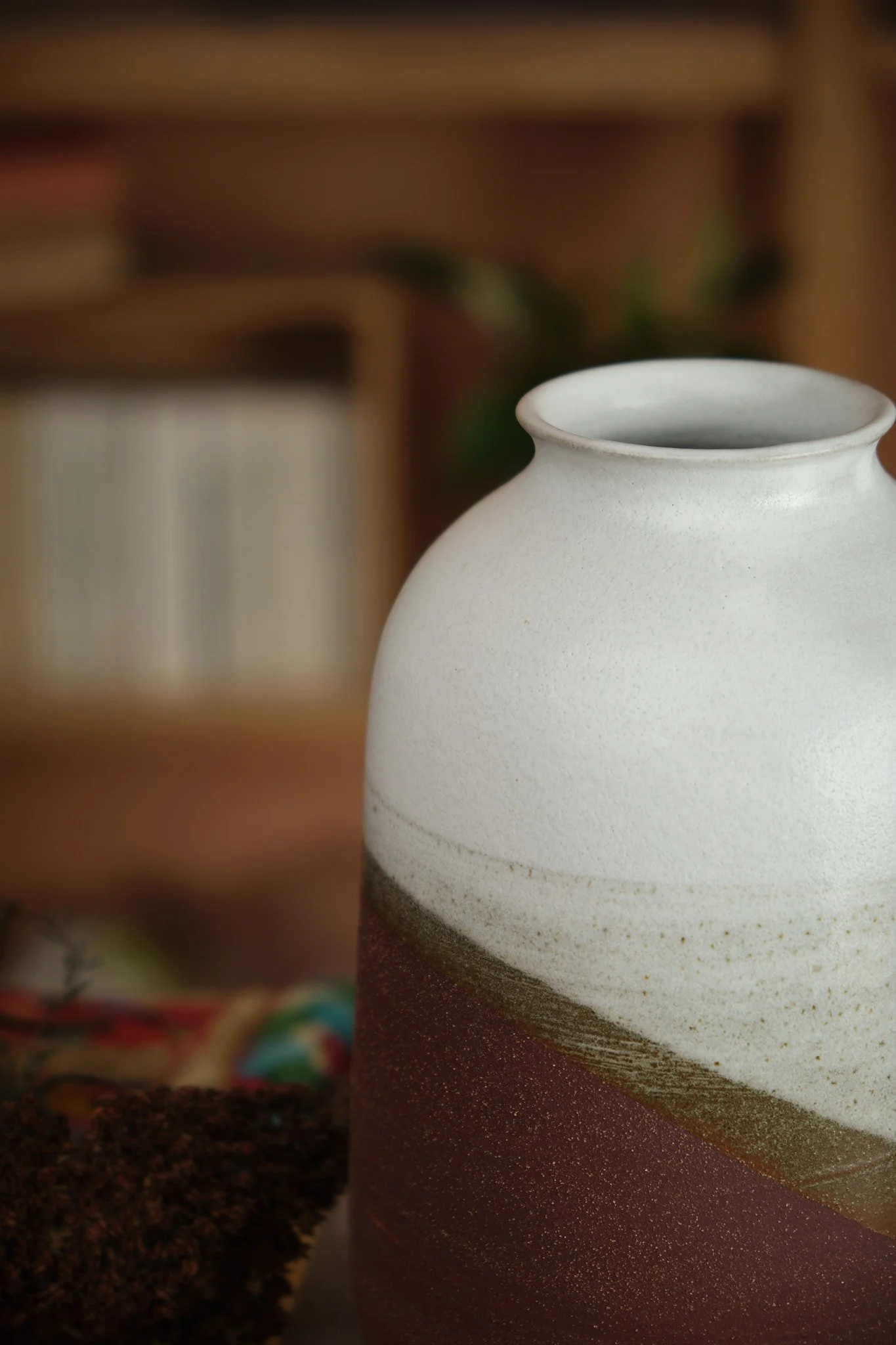 ceramique dordogne la Paume Vase original rouge blanc.jpg