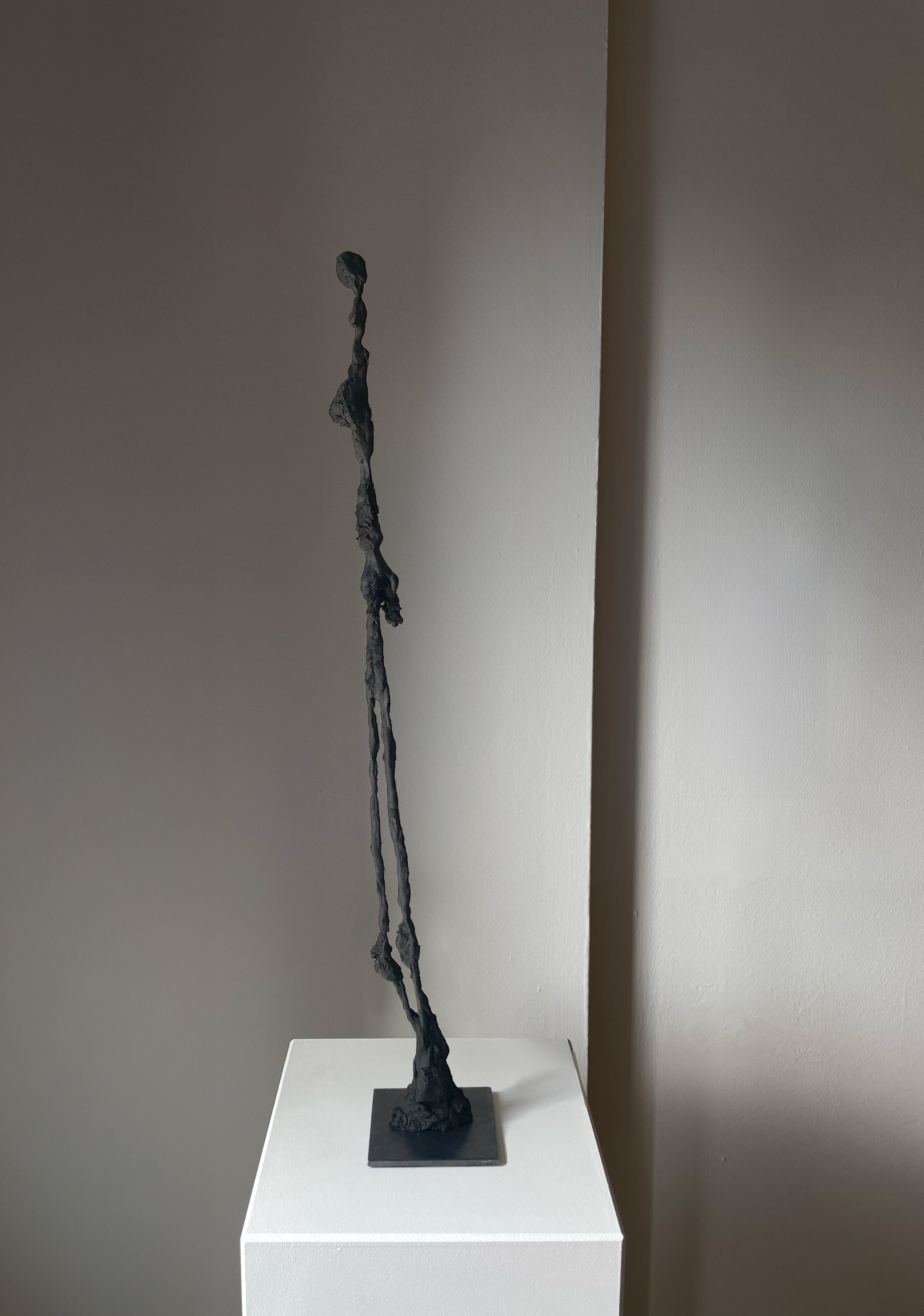 clay, sand and oil on steel/ 39cm x 8cm x 8cm