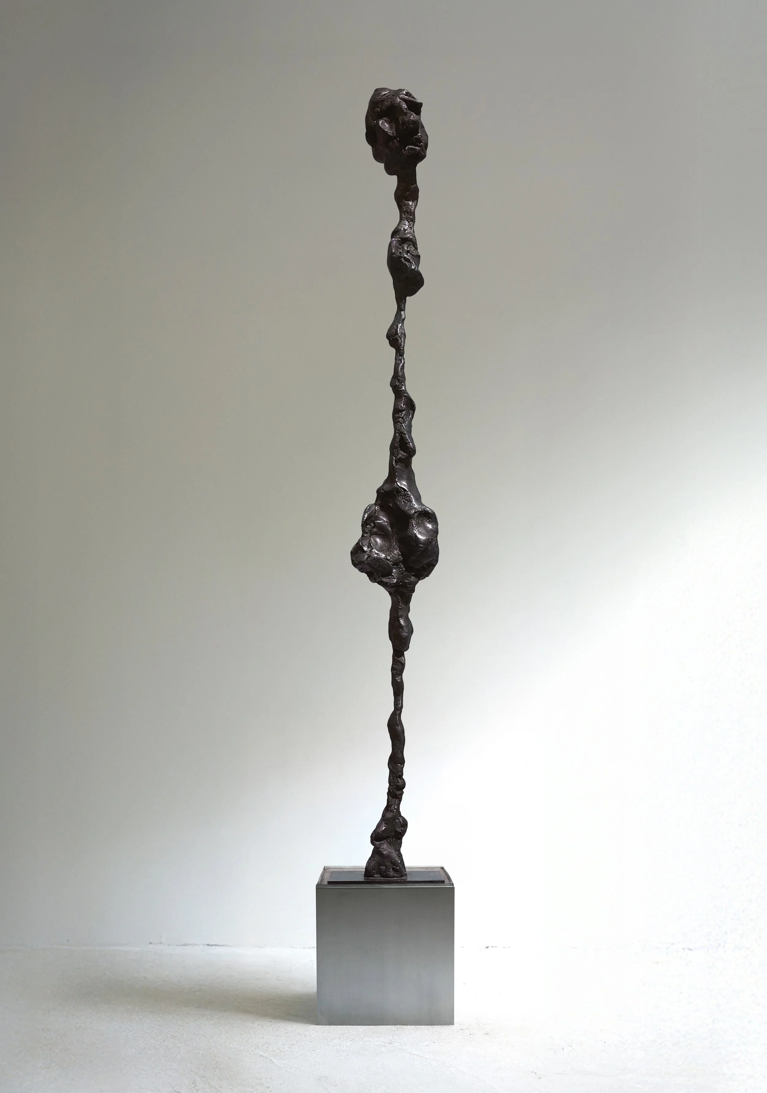 clay, sand and oil on steel/ 93cm x 10cm x 8cm