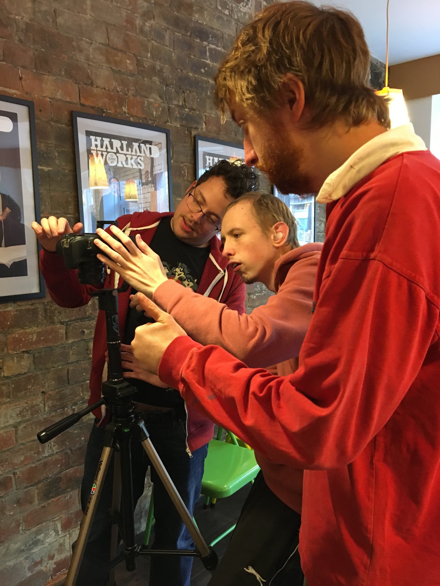 Students Filming for a Harland Works Interview.jpg