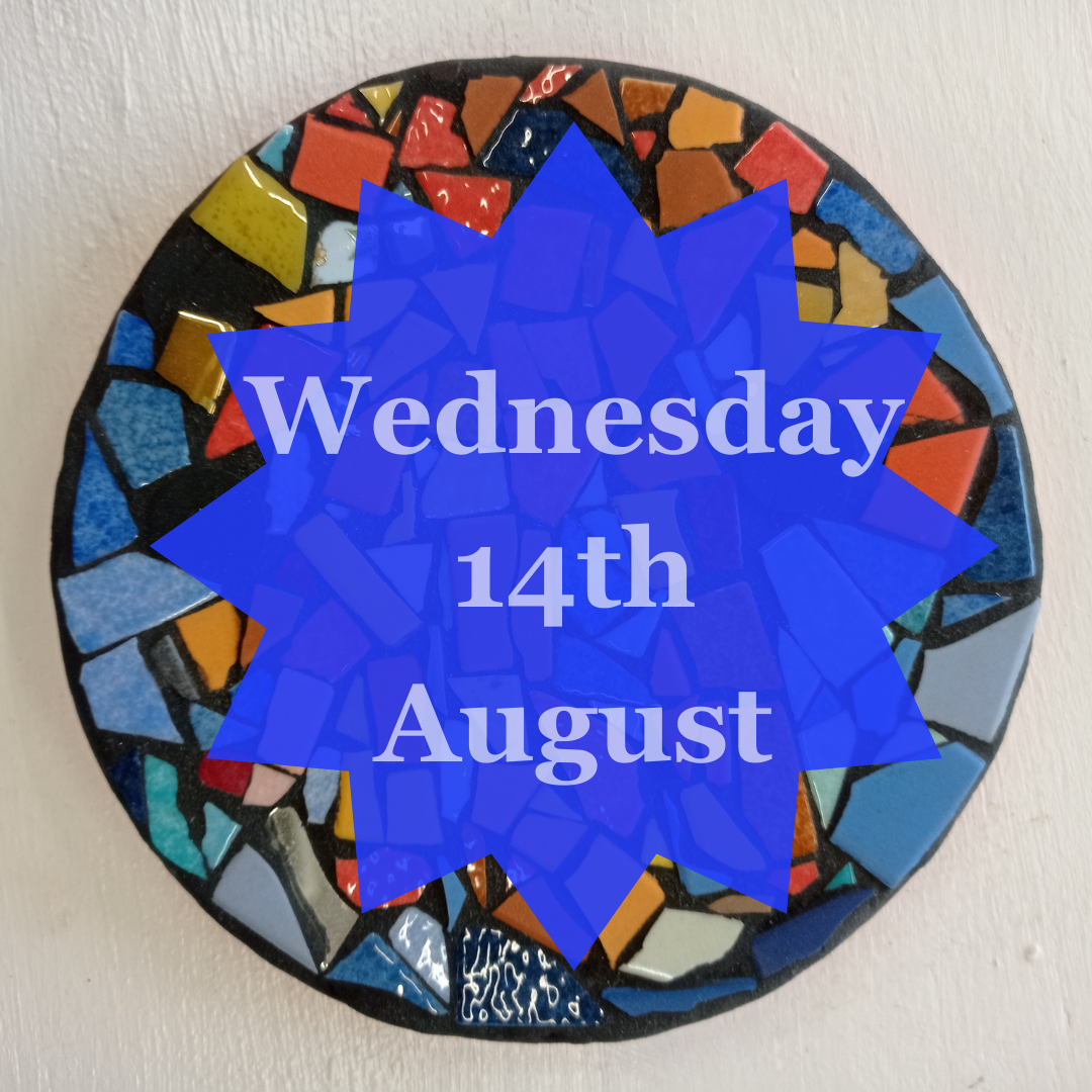 14th August Mosaic workshop for families with artist Andy Heath