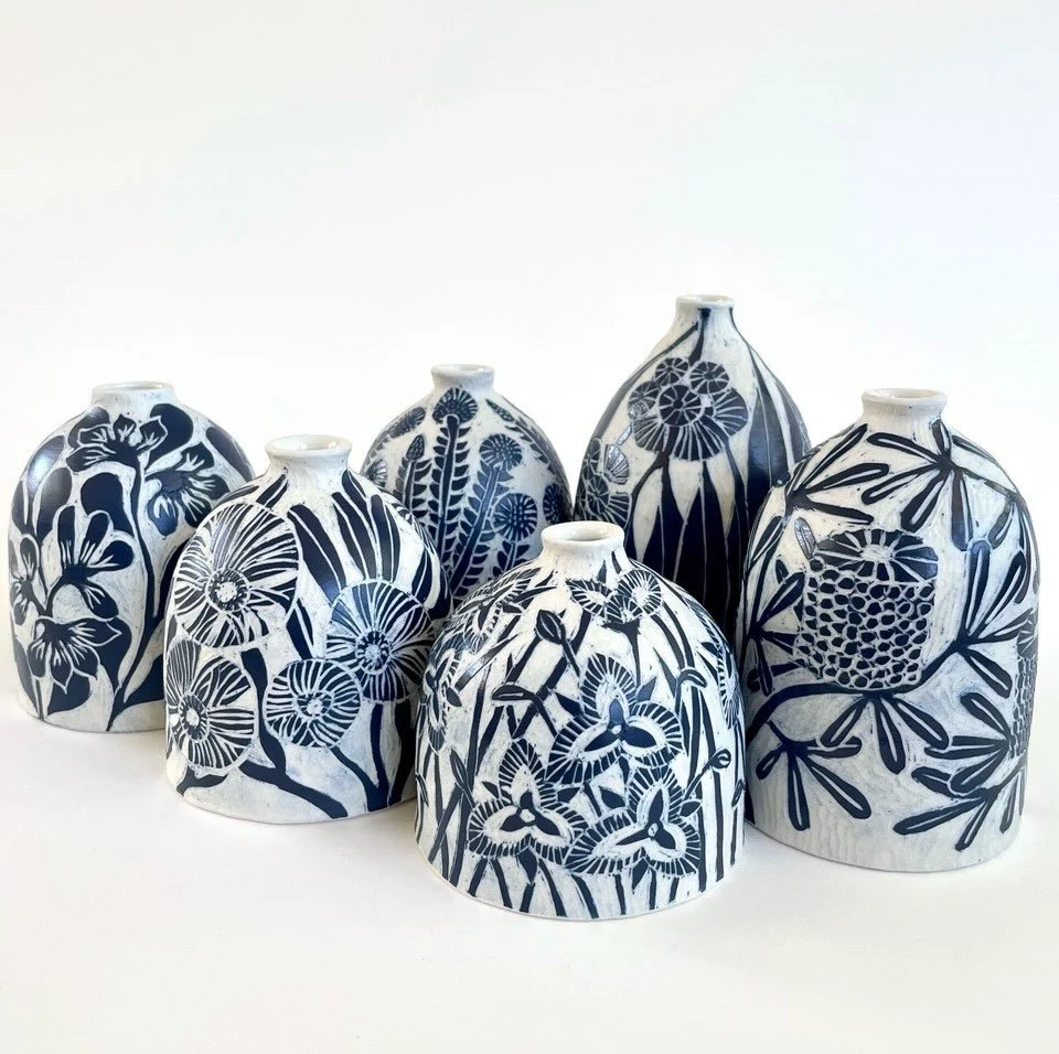 💙 Mini shop update! 💙 I&rsquo;ve just listed a series of 14 little indigo vases depicting the native flora of the Great South West Walk, on Gunditjmara country in south-west Victoria.

Back in late 2024 I walked a 262km circuit along forest trails,