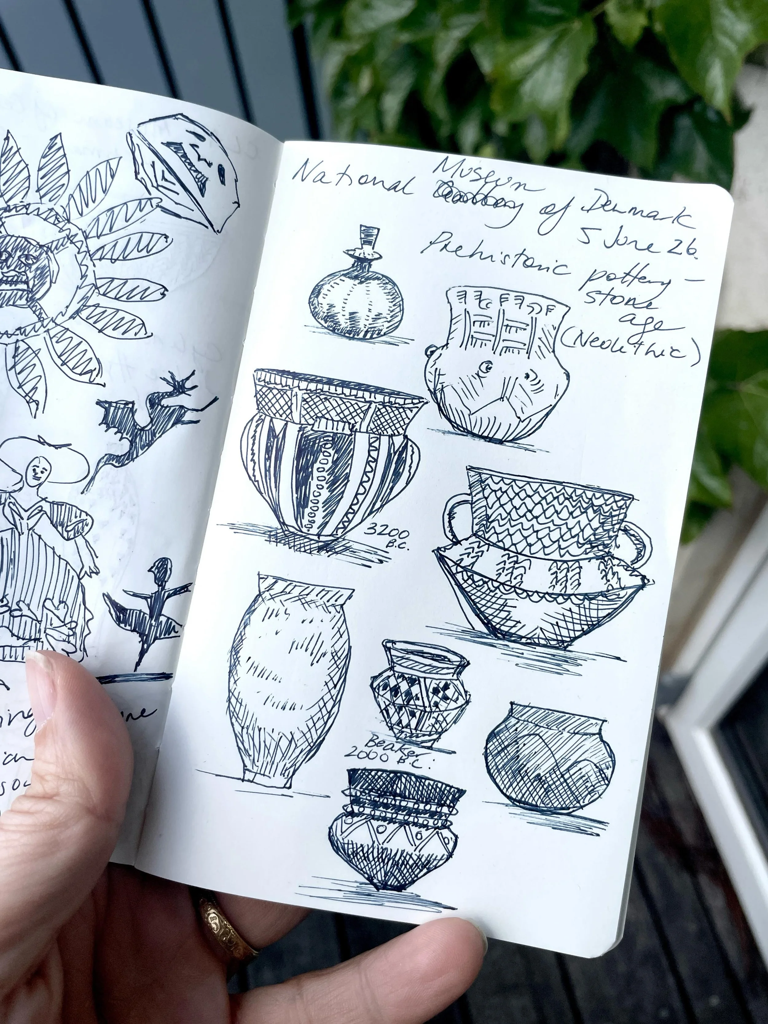 My little travel sketchbook. I take lots of photos, but sketching helps me to notice and internalise what I see in a different way.