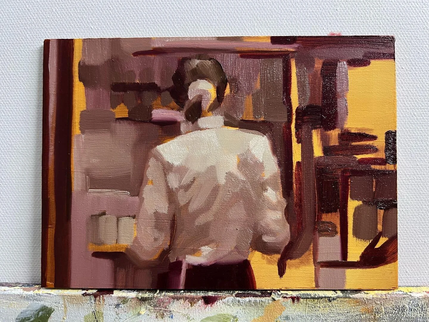 My two little paintings now showing at &lsquo;Wish you were here&rsquo; @central.gallery_ 

Both works have sold but they sit pretty amongst 300+ postcard sized works by varying artists of all levels - Check it out if you&rsquo;re in the area! 

#wis