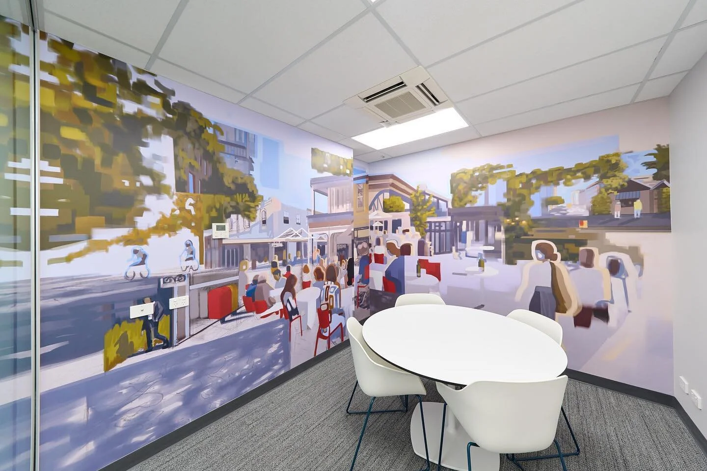 Very excited and honoured to have been included in this project - A 12 meter long mural that spans across two internal meeting rooms which will be inhabited by philanthropic organisations and likeminded people as they share ideas about helping South 