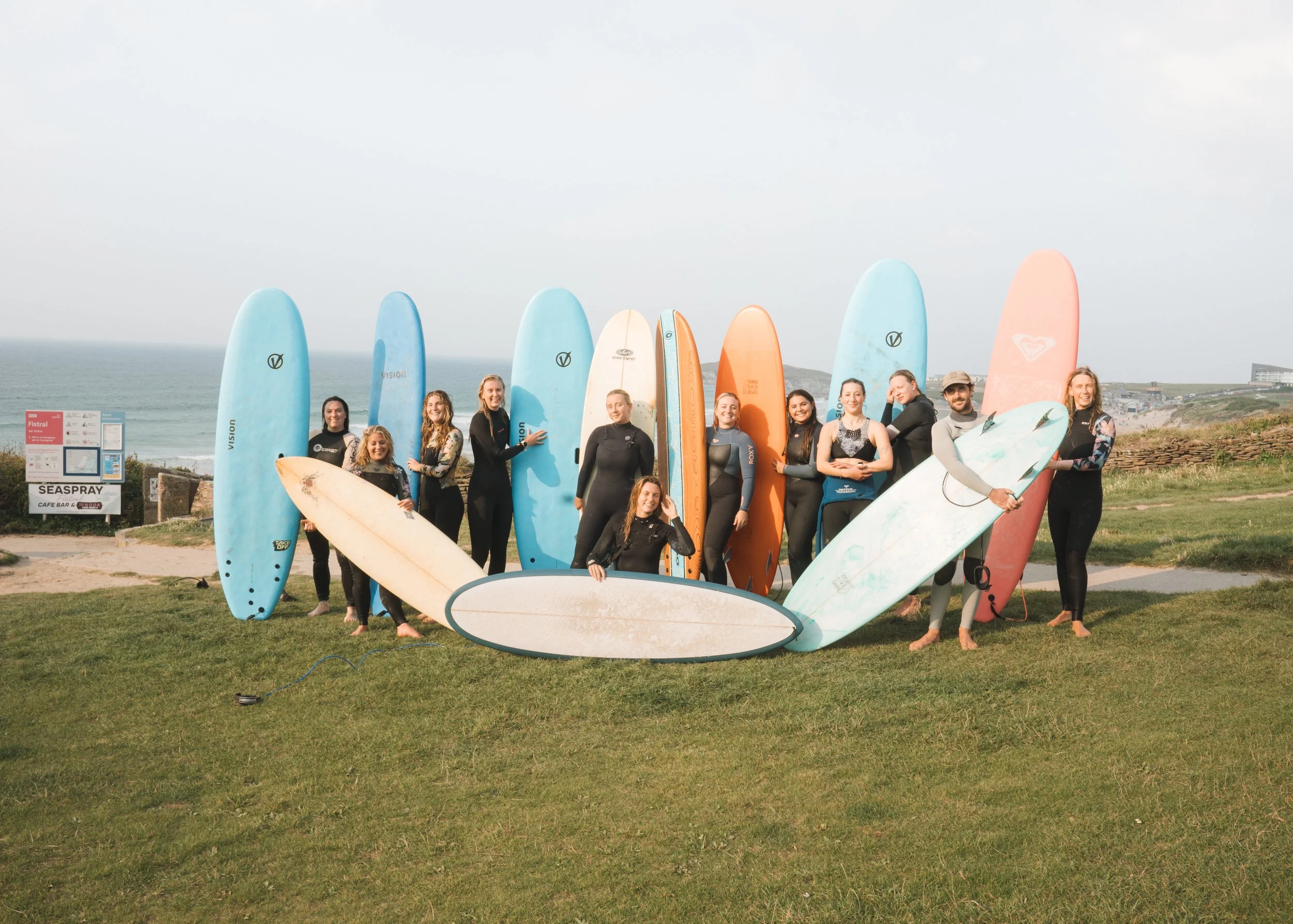Surf lessons for group or retreat in Cornwall