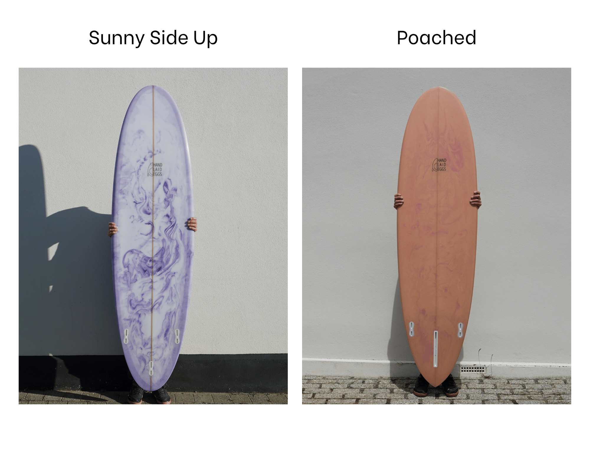 mini-mal surfboards side by side