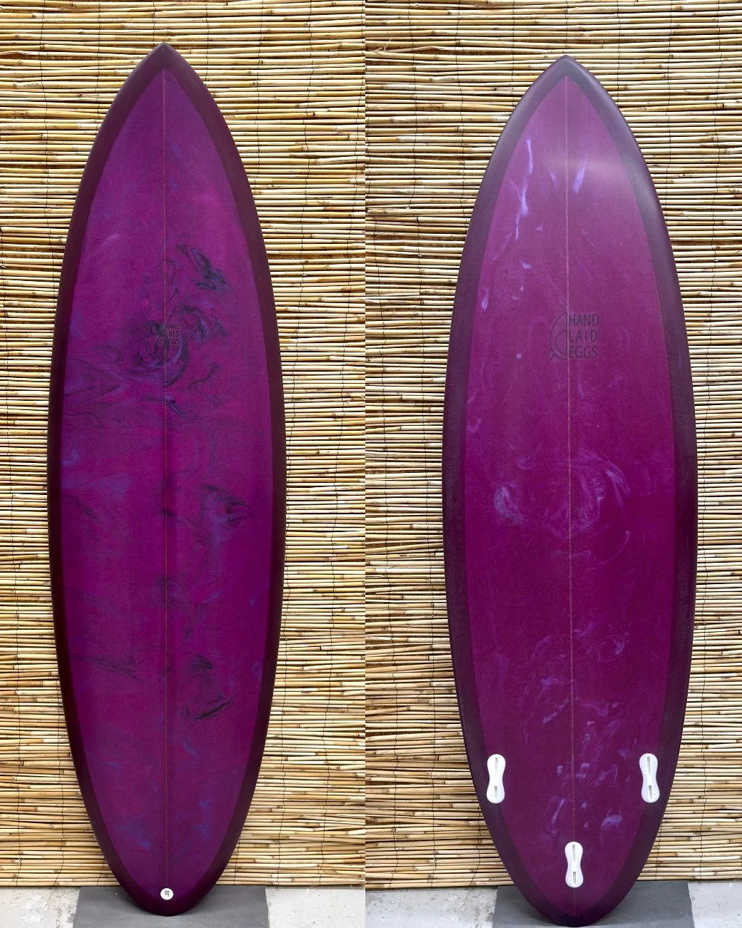 purple shortboard surfboard