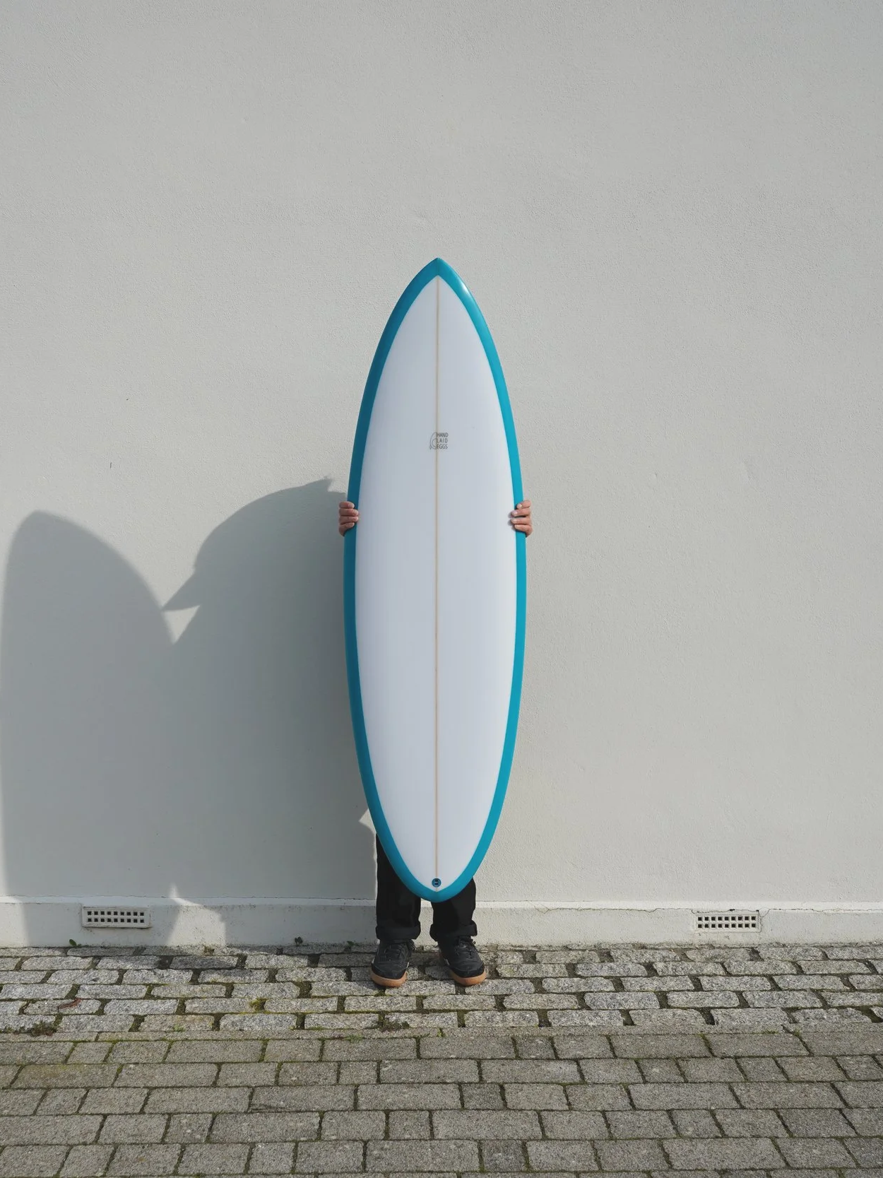 high volume shortboard blue in colour